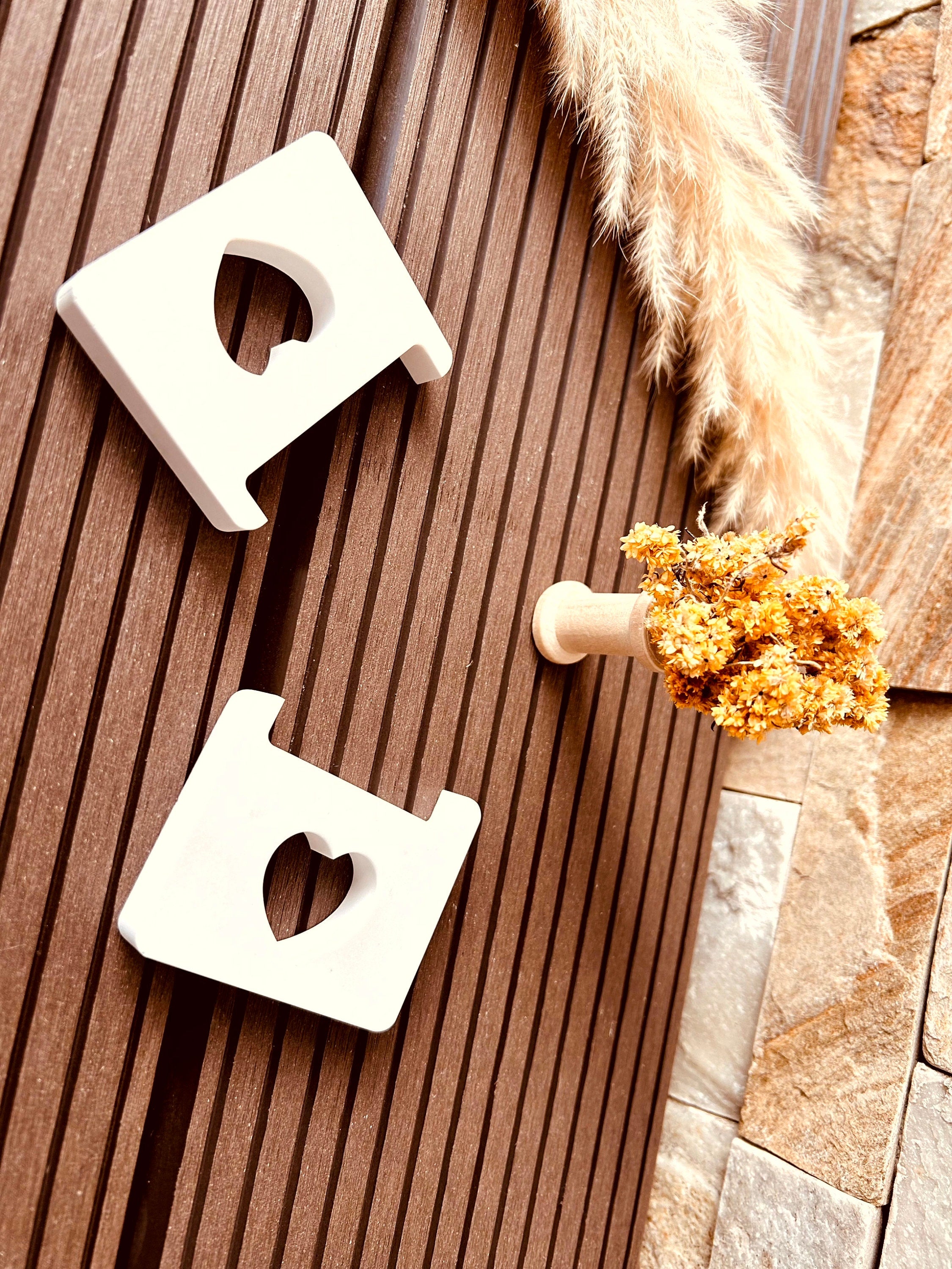 Silikon - Gießform - kleine Herzsitzbank - Herzbank - Klötzchen - Herz