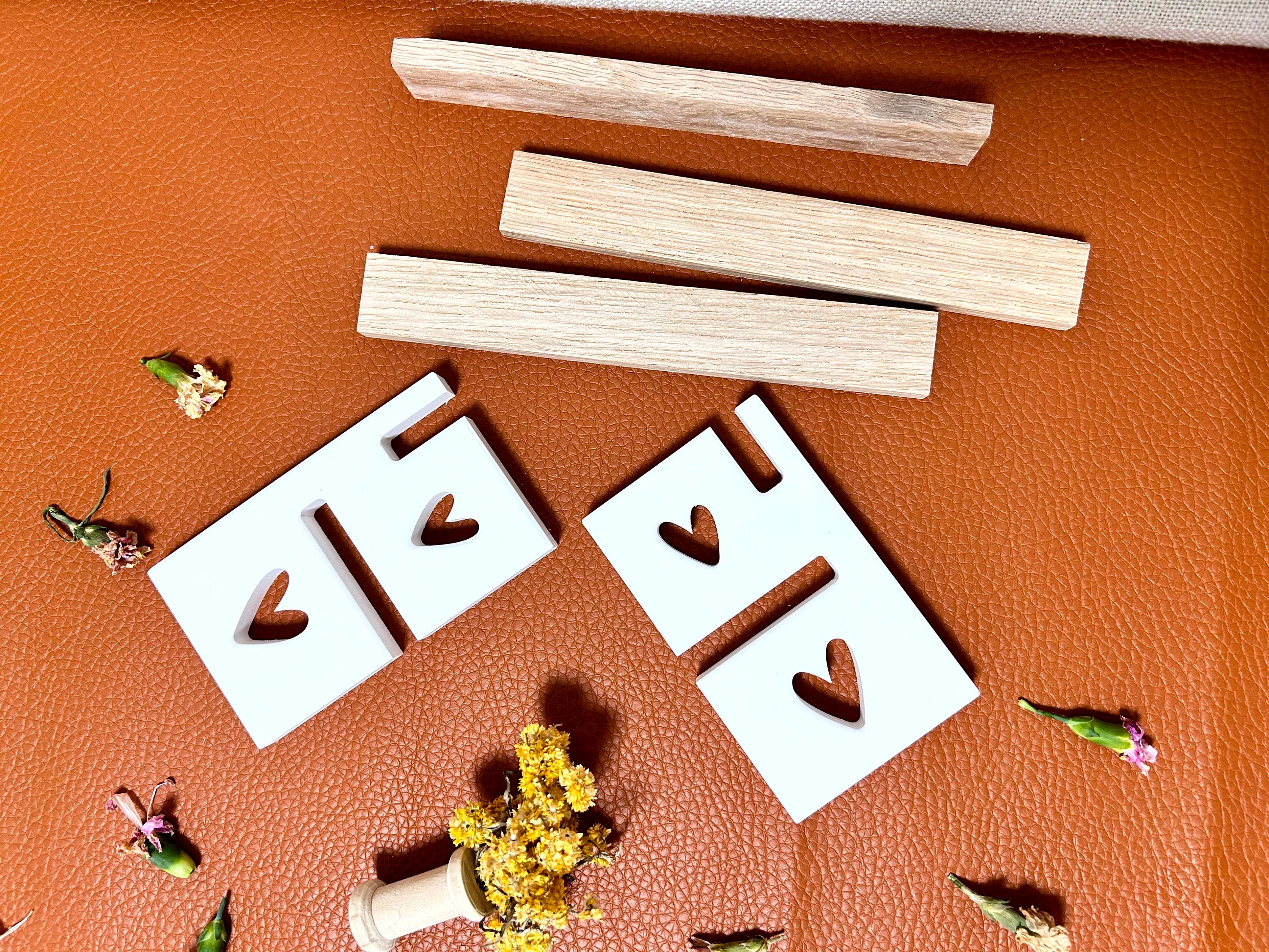 Silikon - Gießform - Herzsitzbank mit Lehne - Herzbank - Klötzchen - Herz