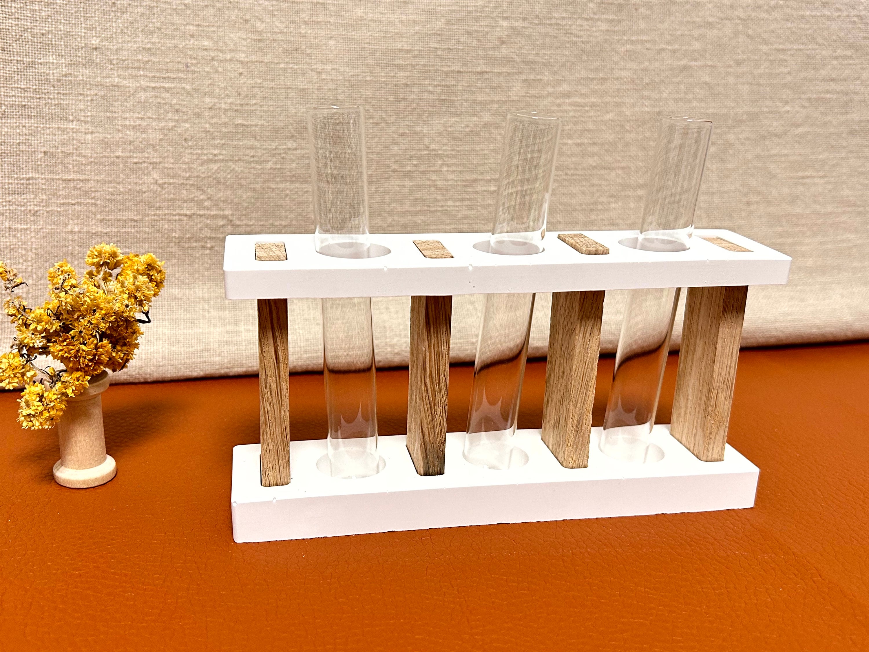 Silikon - Gießform - 3er Reagenzglashalter - Klötzchen -