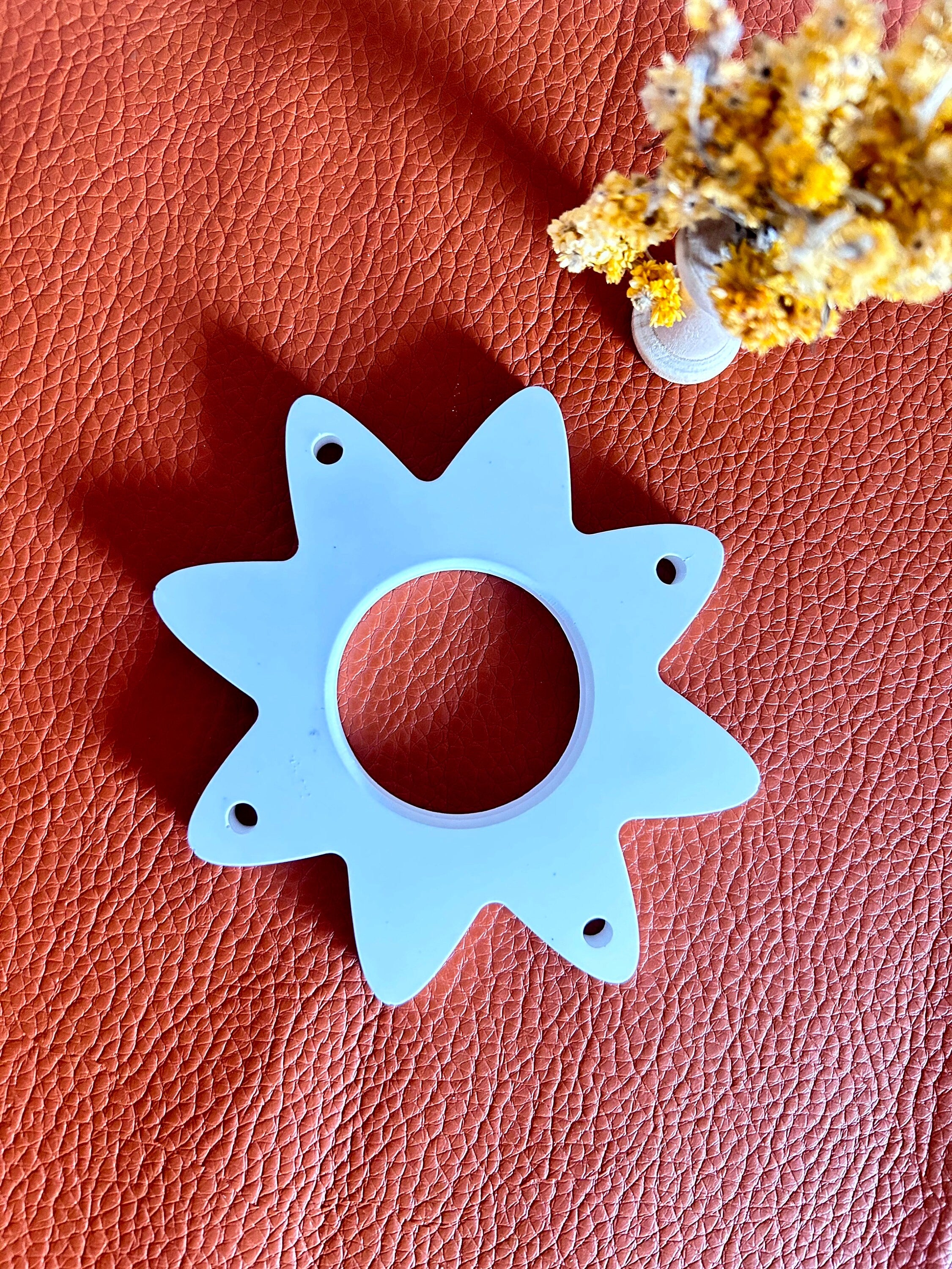 Silikon - Gießform - Blumenteelicht Aufhänger - Blumen - Teelicht