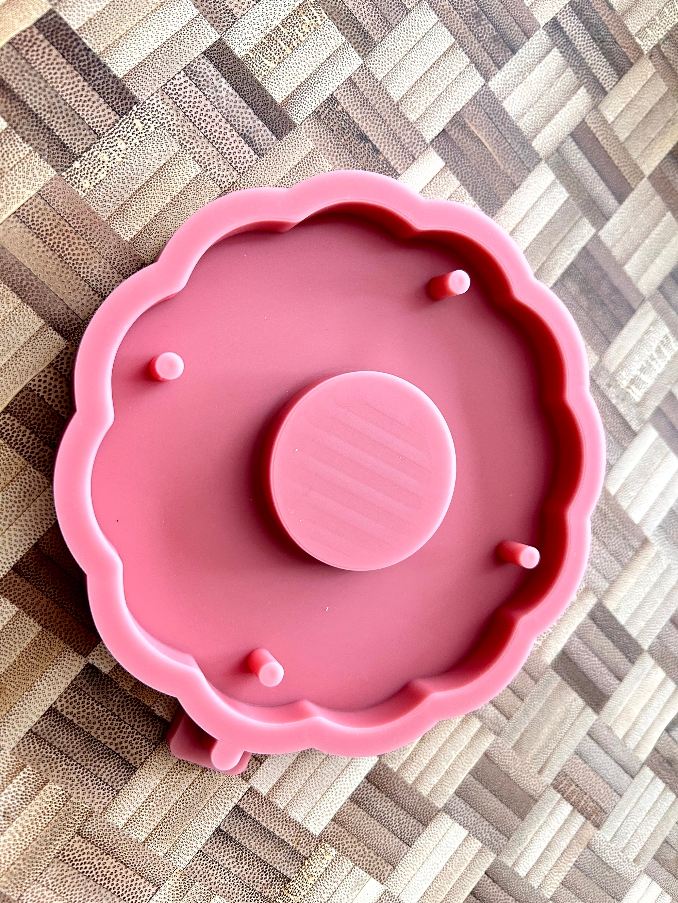 Silikon - Gießform - Blumenteelicht Aufhänger - Blumen - Teelicht