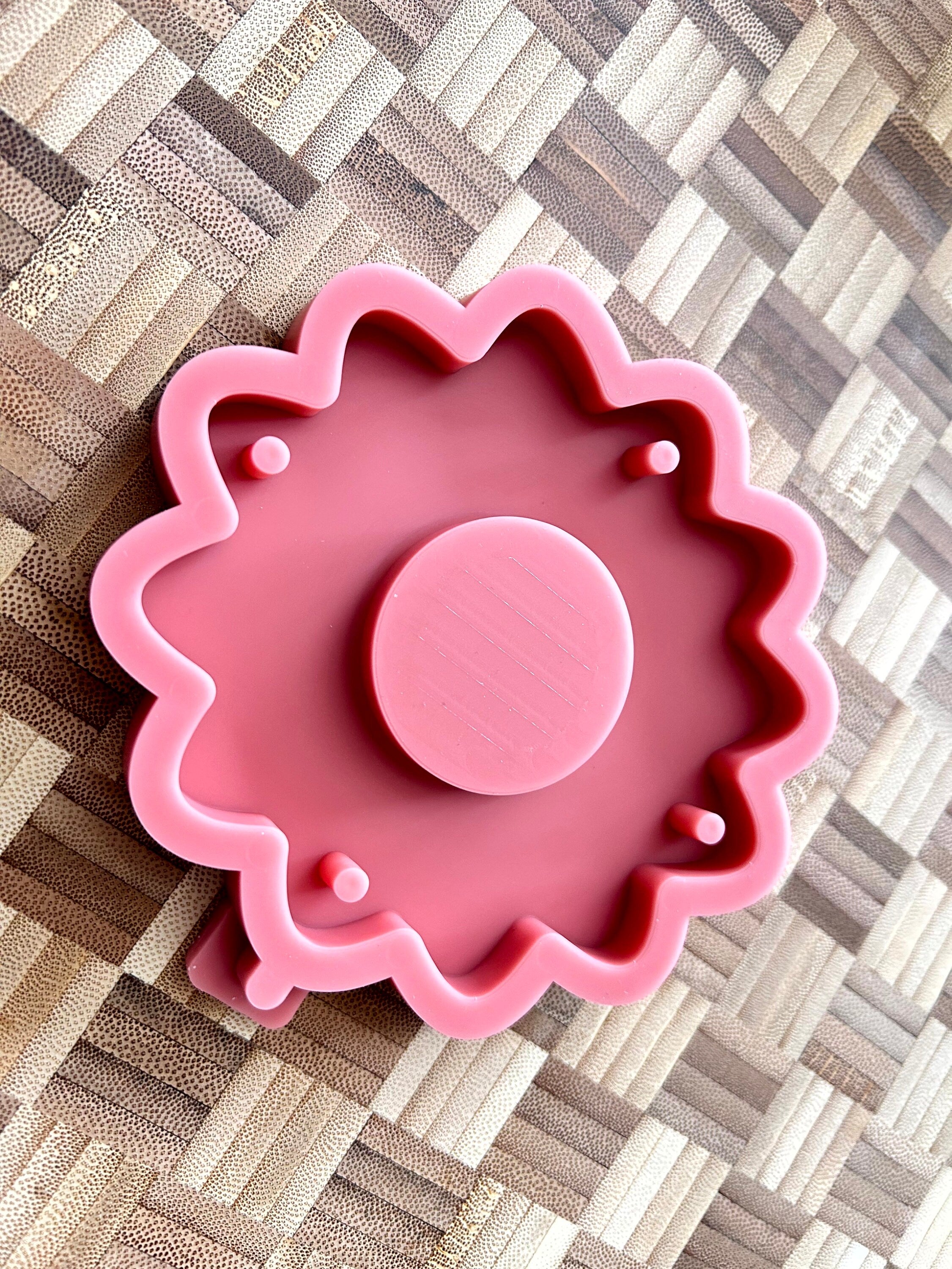 Silikon - Gießform - Blumenteelicht Aufhänger - Blumen - Teelicht