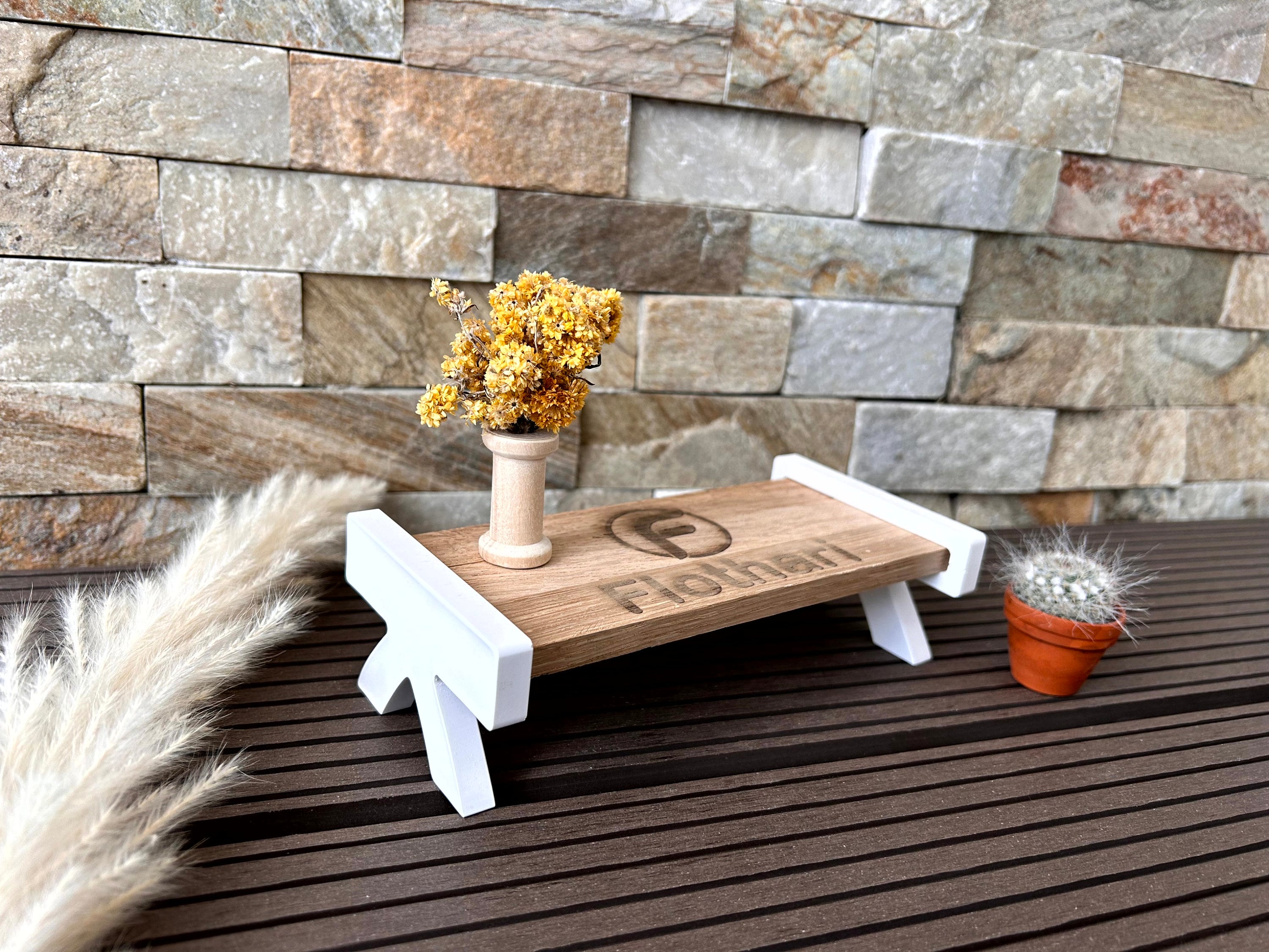 Silikon - Gießform - Sitzbank - einfache Bank geschlossen - Klötzchen -