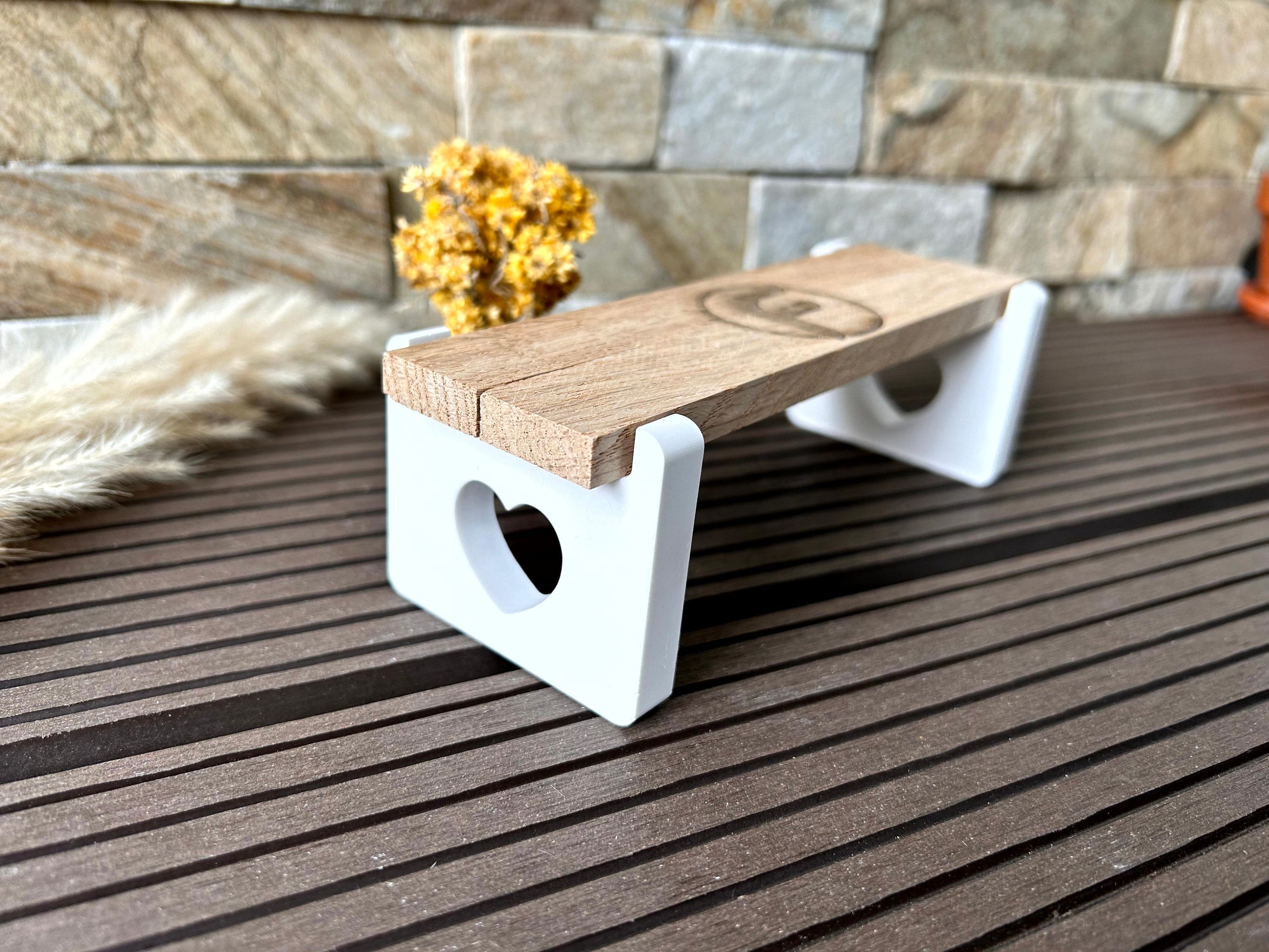 Silikon - Gießform - kleine Herzsitzbank - Herzbank - Klötzchen - Herz