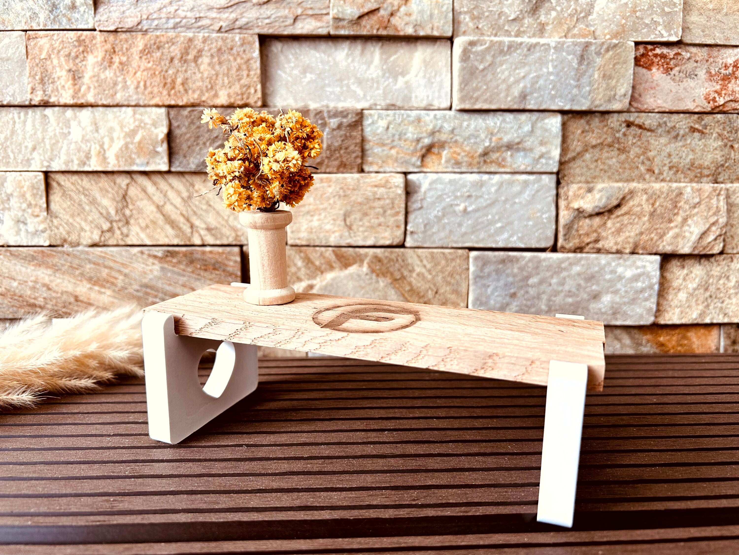 Silikon - Gießform - kleine Herzsitzbank - Herzbank - Klötzchen - Herz