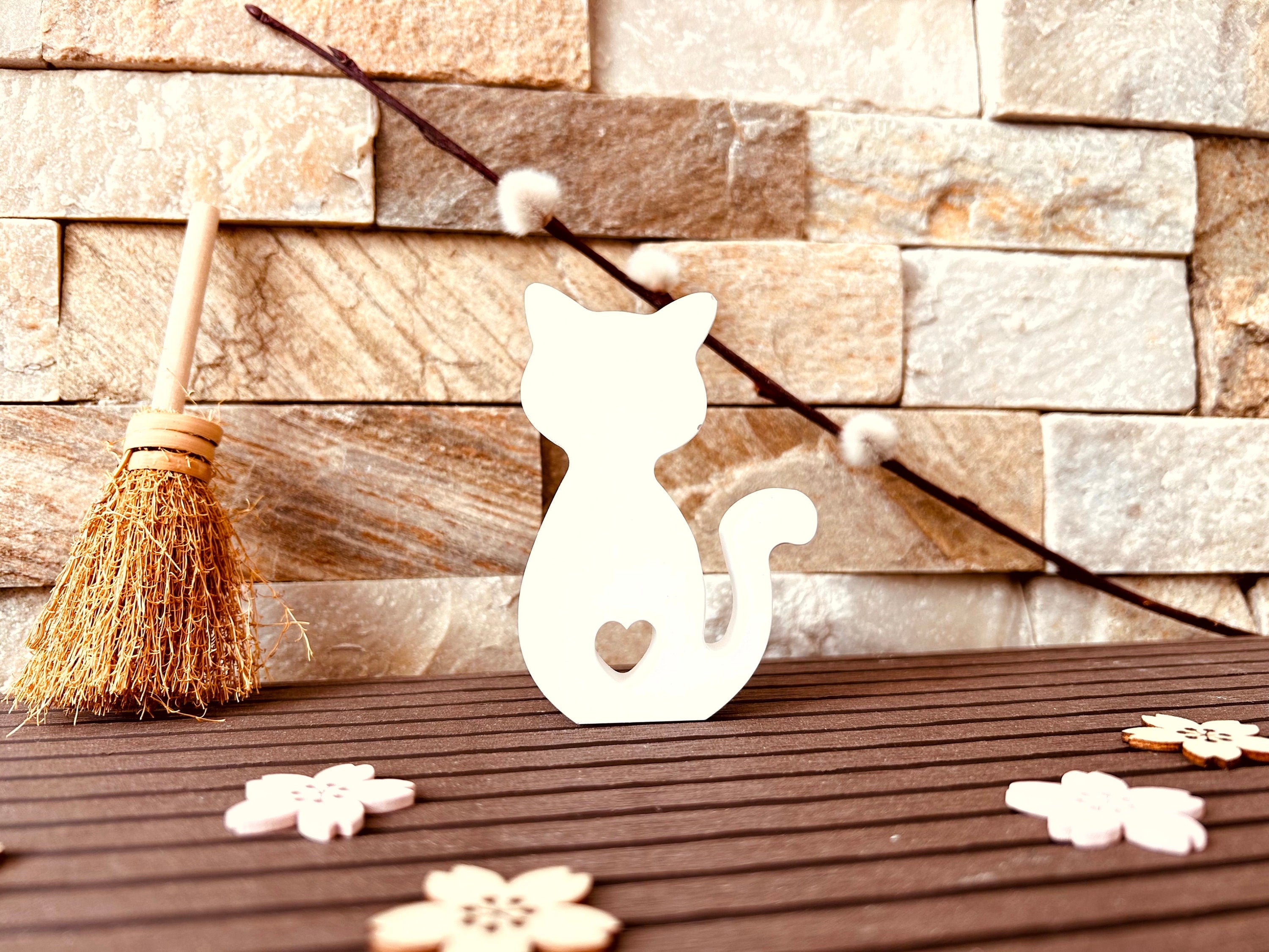 Silikon - Giessform - Katze 4 mit Herz -