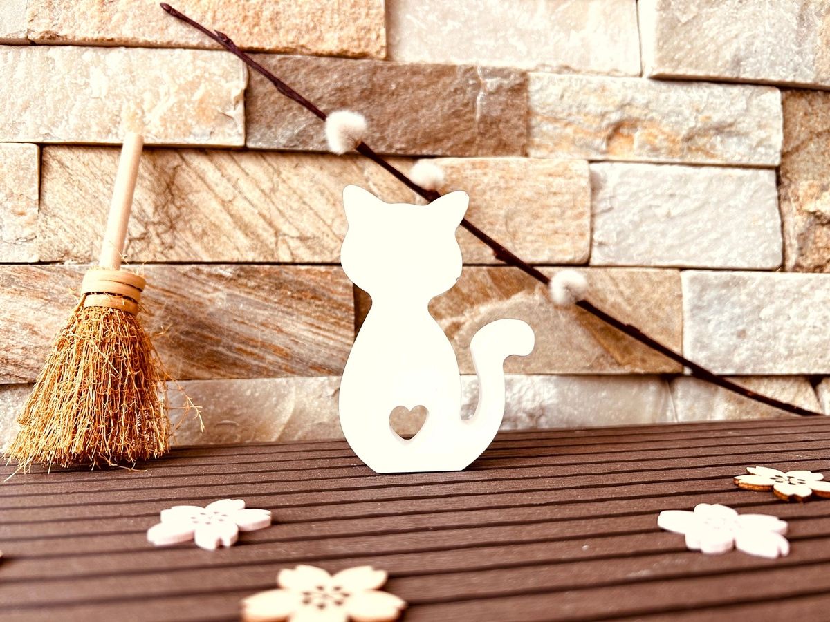Silikon Giessform Katze 4 mit Herz – Tiere – Ansicht 4