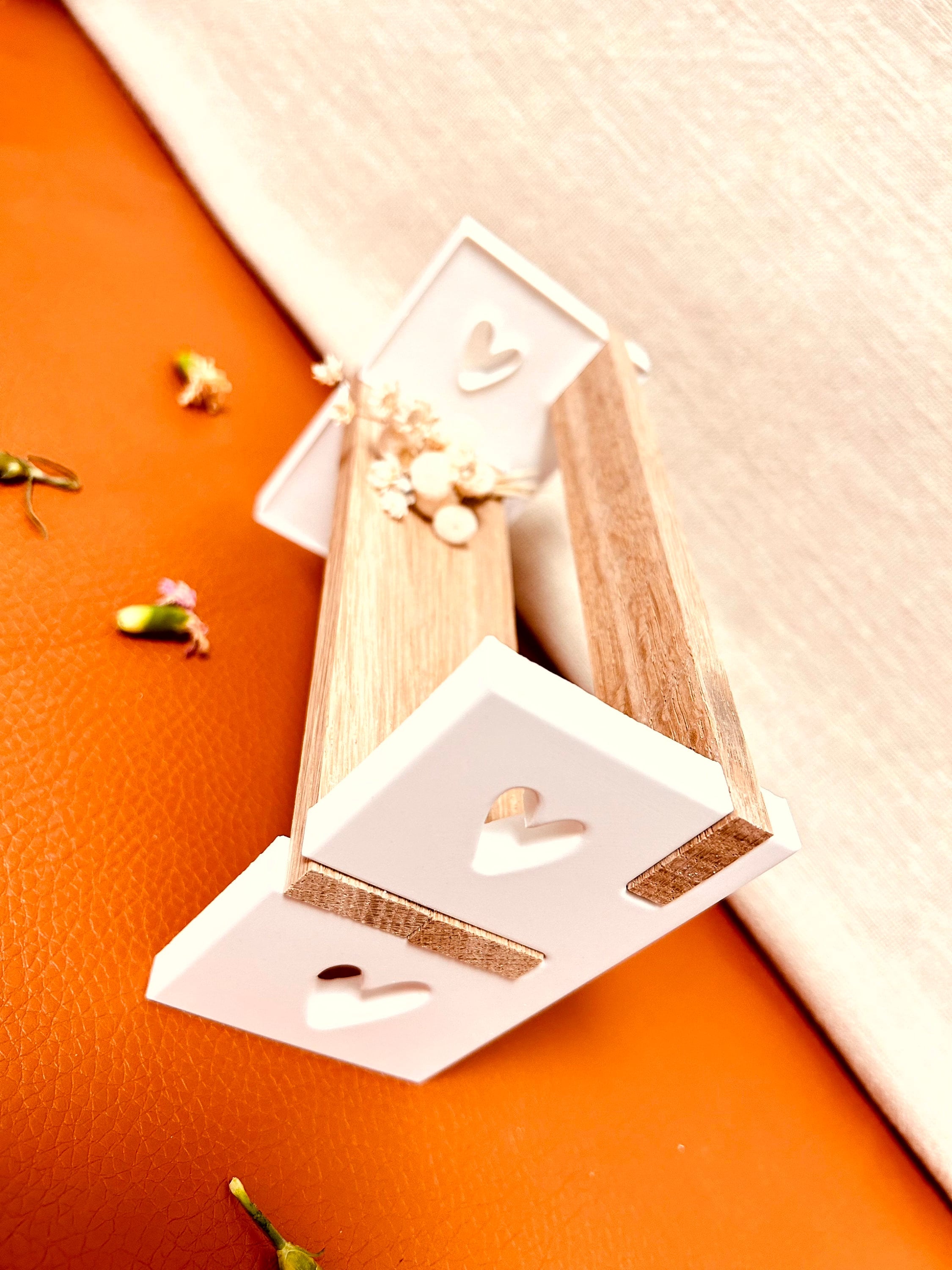 Silikon - Gießform - Herzsitzbank mit Lehne - Herzbank - Klötzchen - Herz