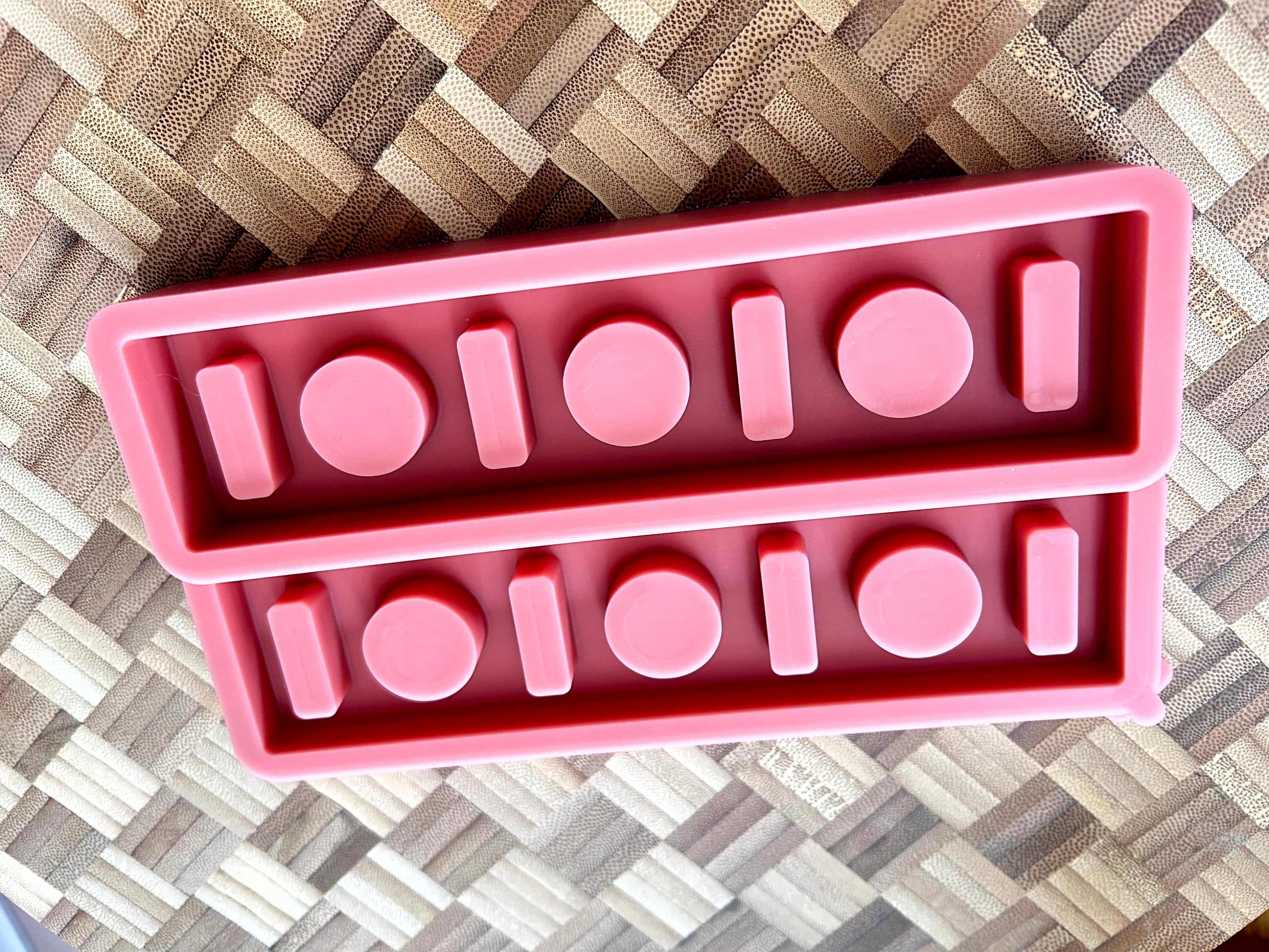 Silikon - Gießform - 3er Reagenzglashalter - Klötzchen -