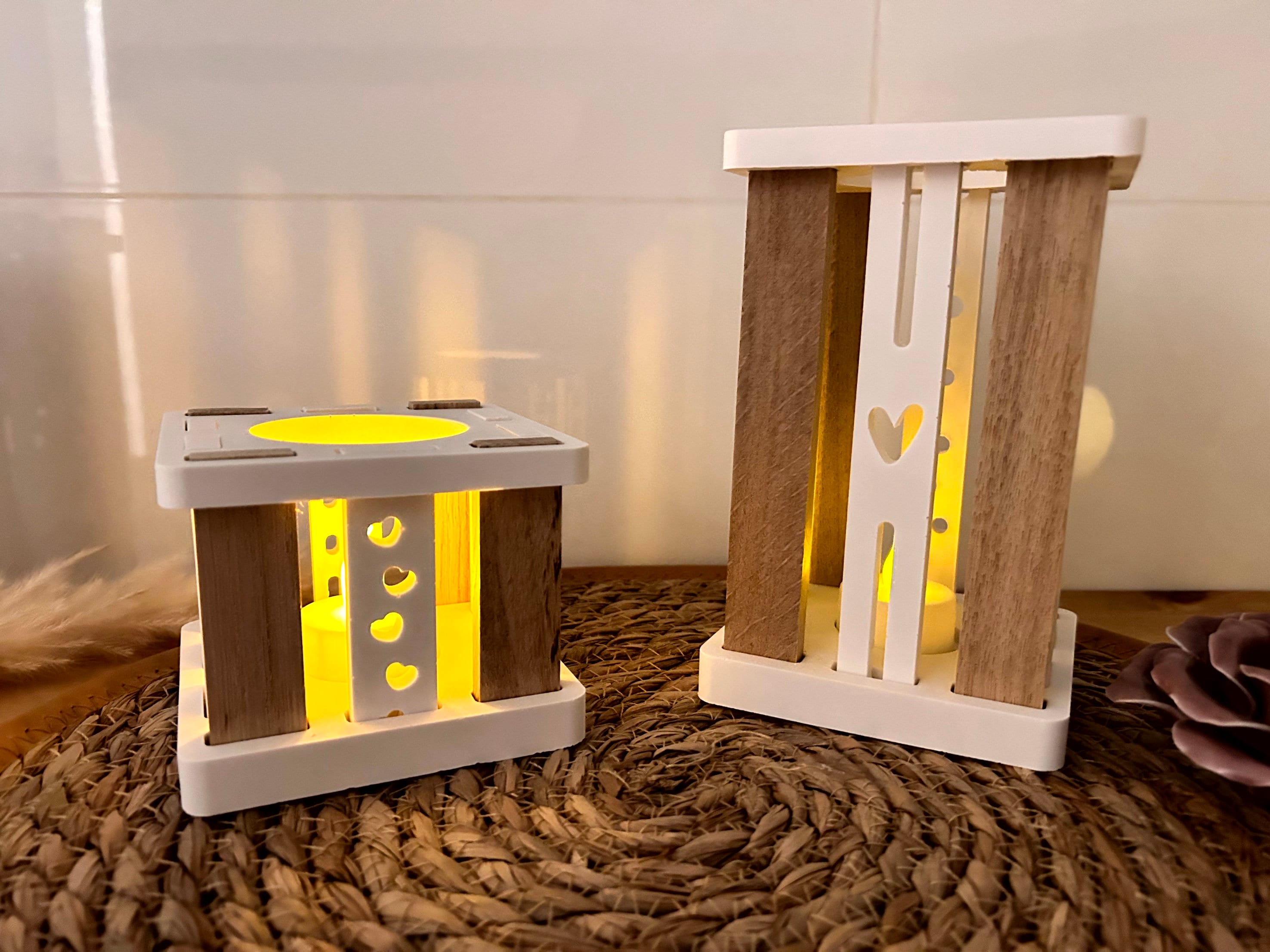 Silikon - Gießform - Windlicht Quadratisch - Klötzchen -