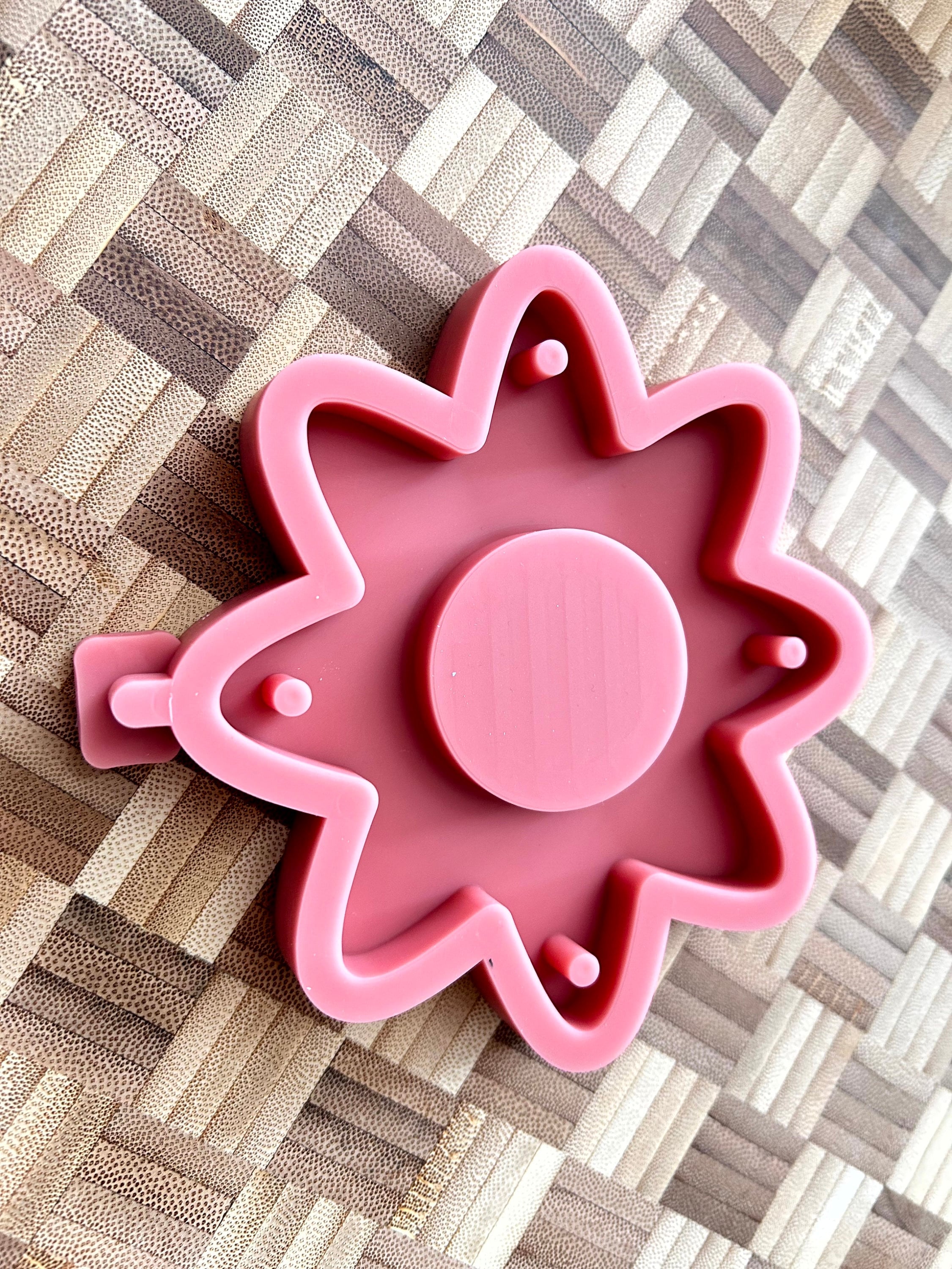 Silikon - Gießform - Blumenteelicht Aufhänger - Blumen - Teelicht