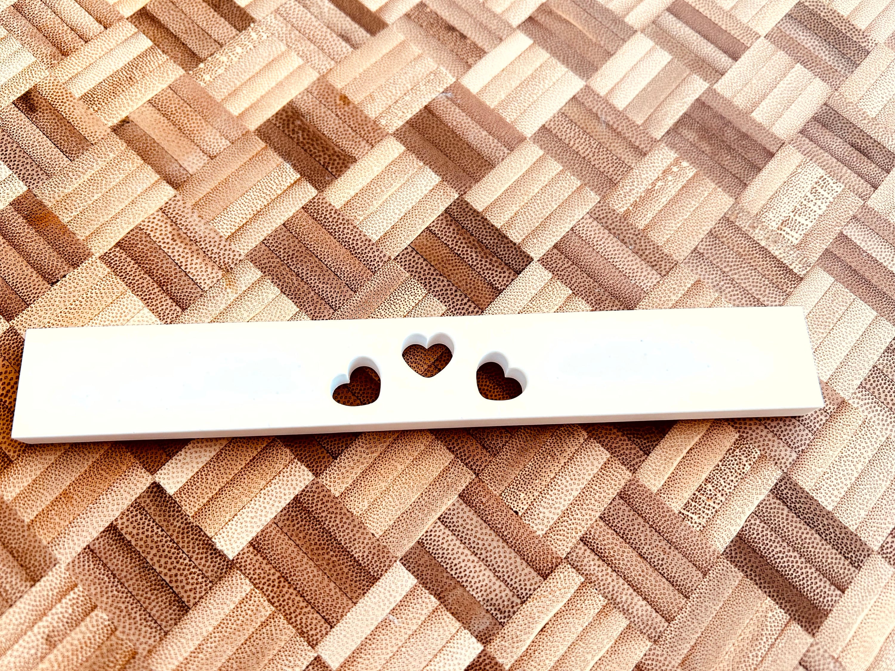 Silikongießform - Klötzchen - 3er Herzen -