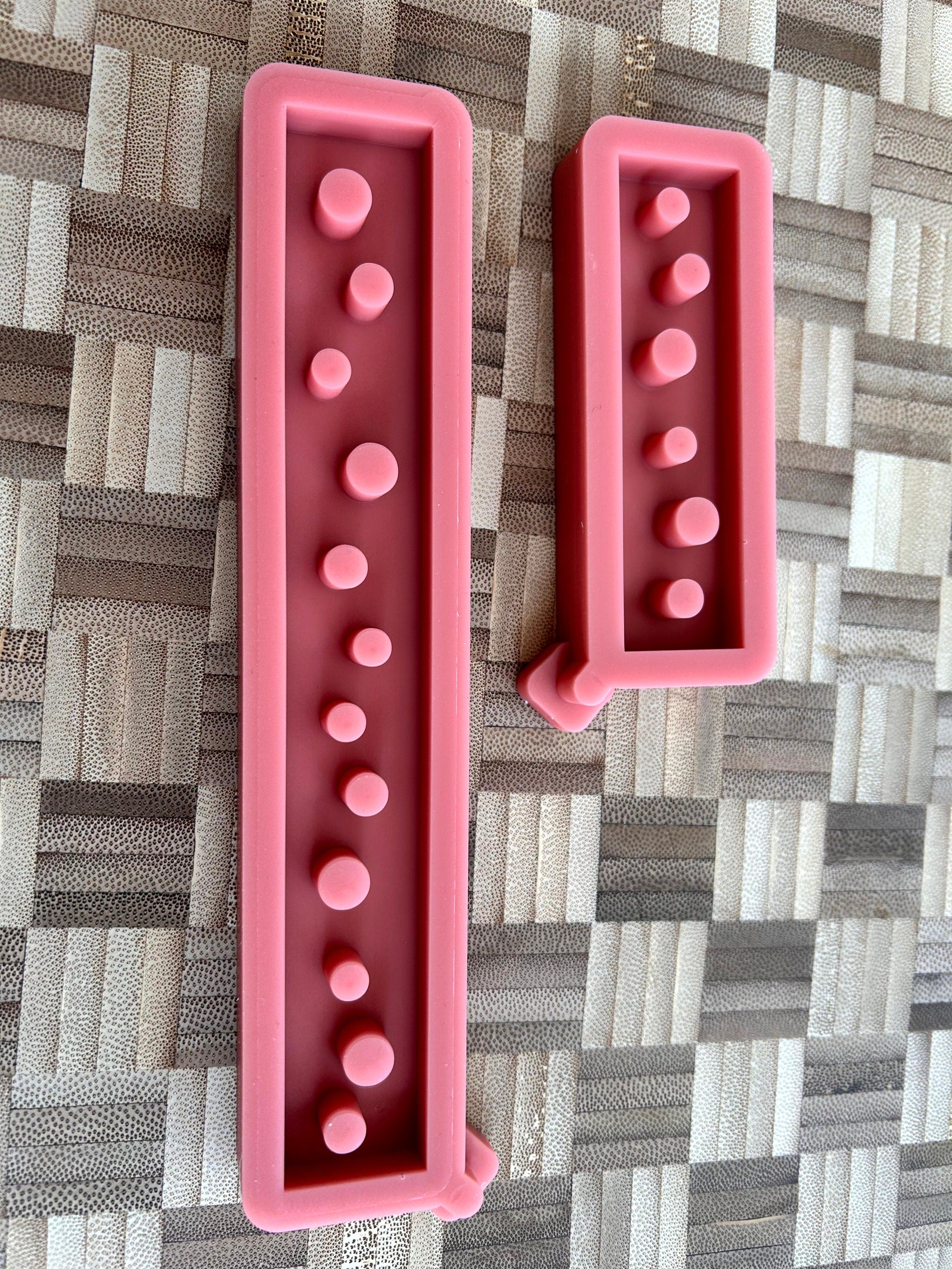 Silikongießform - Klötzchen Kreise -