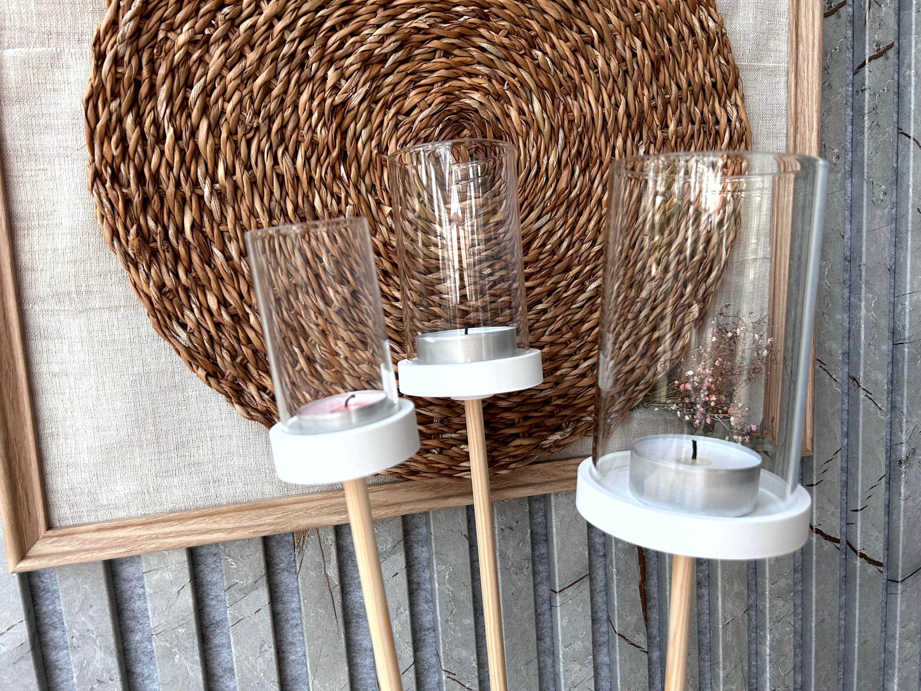 Silikon - Gießform - Gartenfackel - Windlicht - Fackelhalter - Fackellicht -