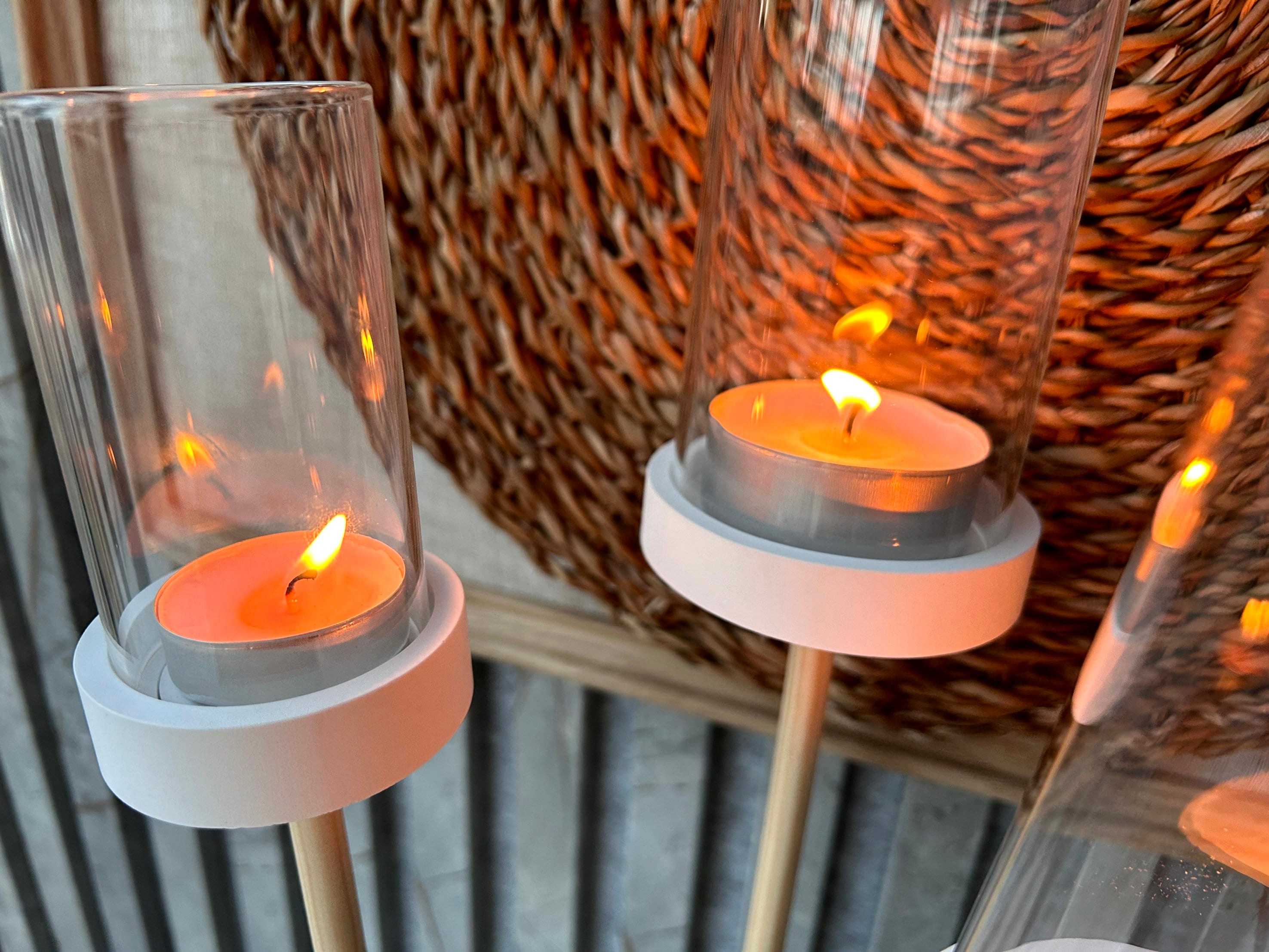 Silikon - Gießform - Gartenfackel - Windlicht - Fackelhalter - Fackellicht -