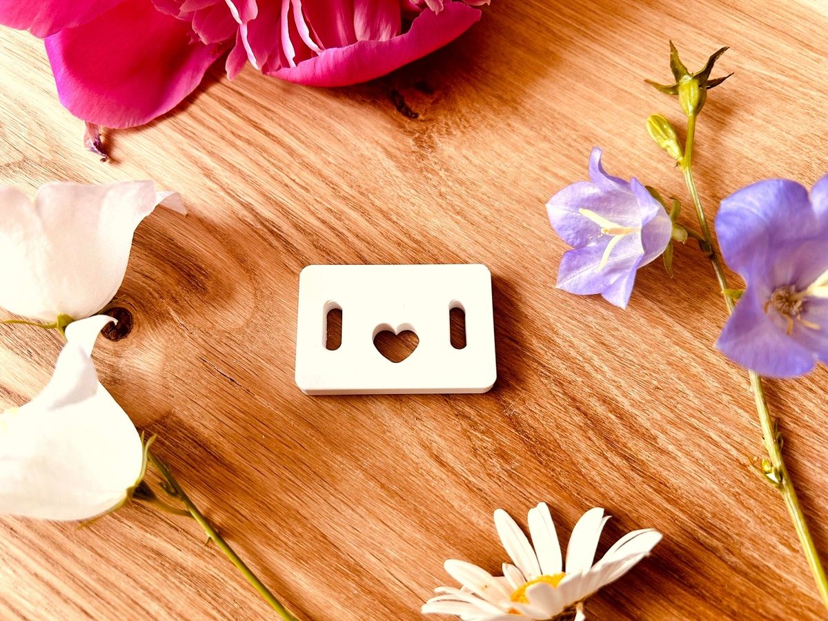 Silikon Gießform Geschenkanhänger Rechteck mit Herz Anhänger – Ansicht 4