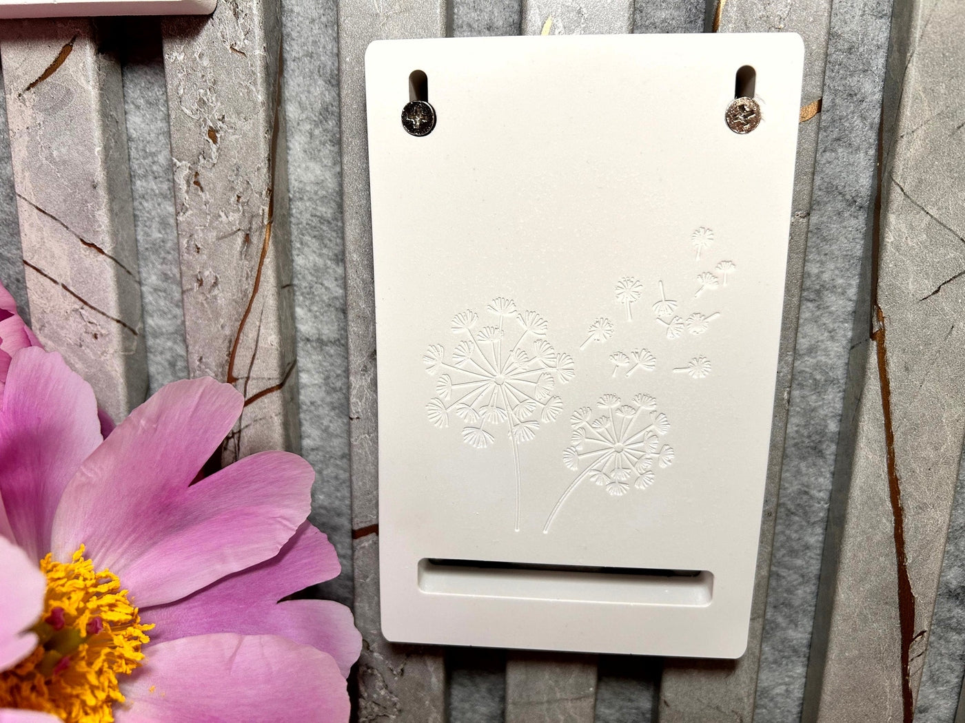 Silikon - Gießform - Wandhalterung mit Pusteblume - Einschieber -