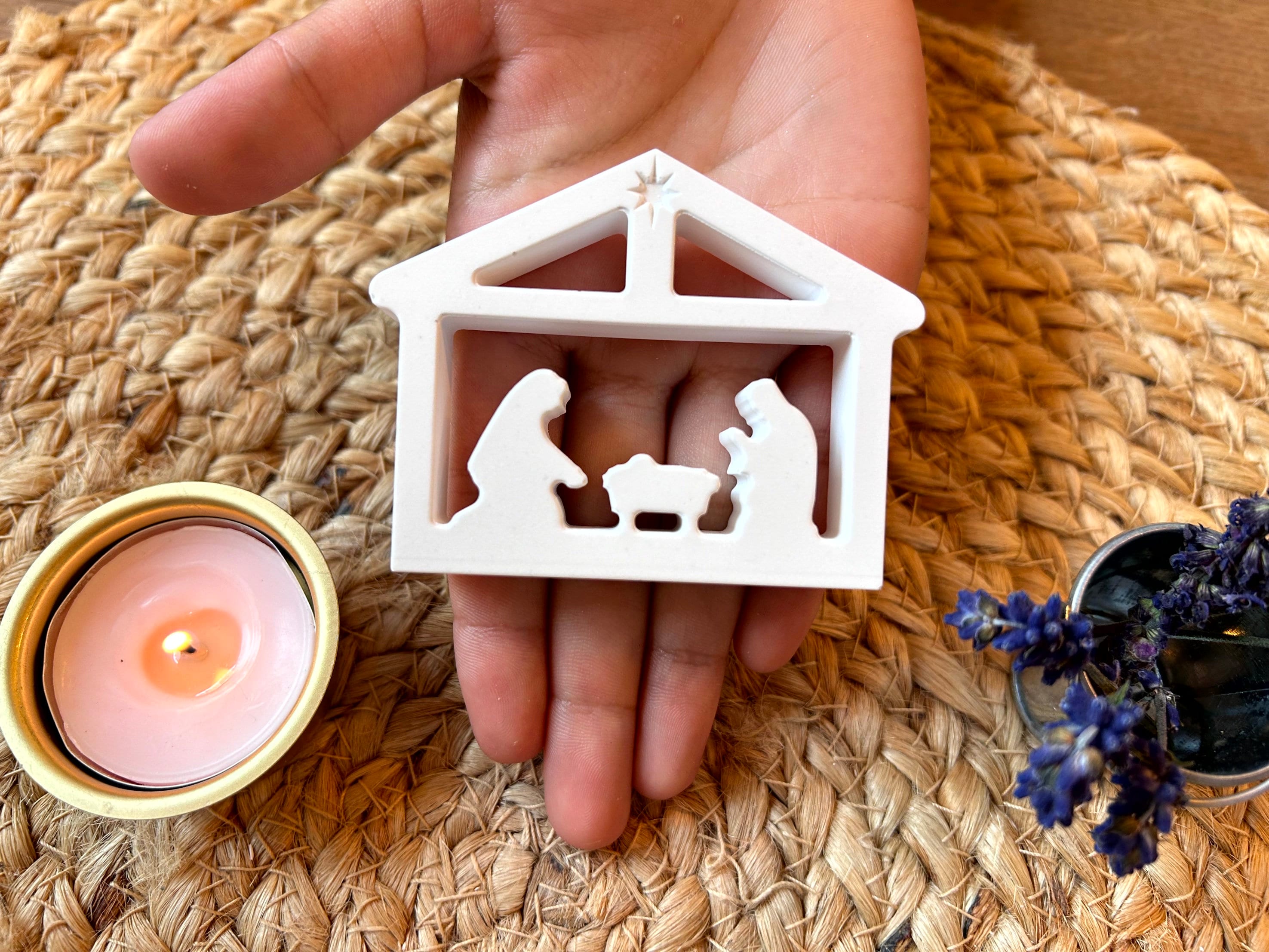 Silikon - Gießform - MINI Weihnachtskrippe to go - Krippe - Weihnachten - MINI -