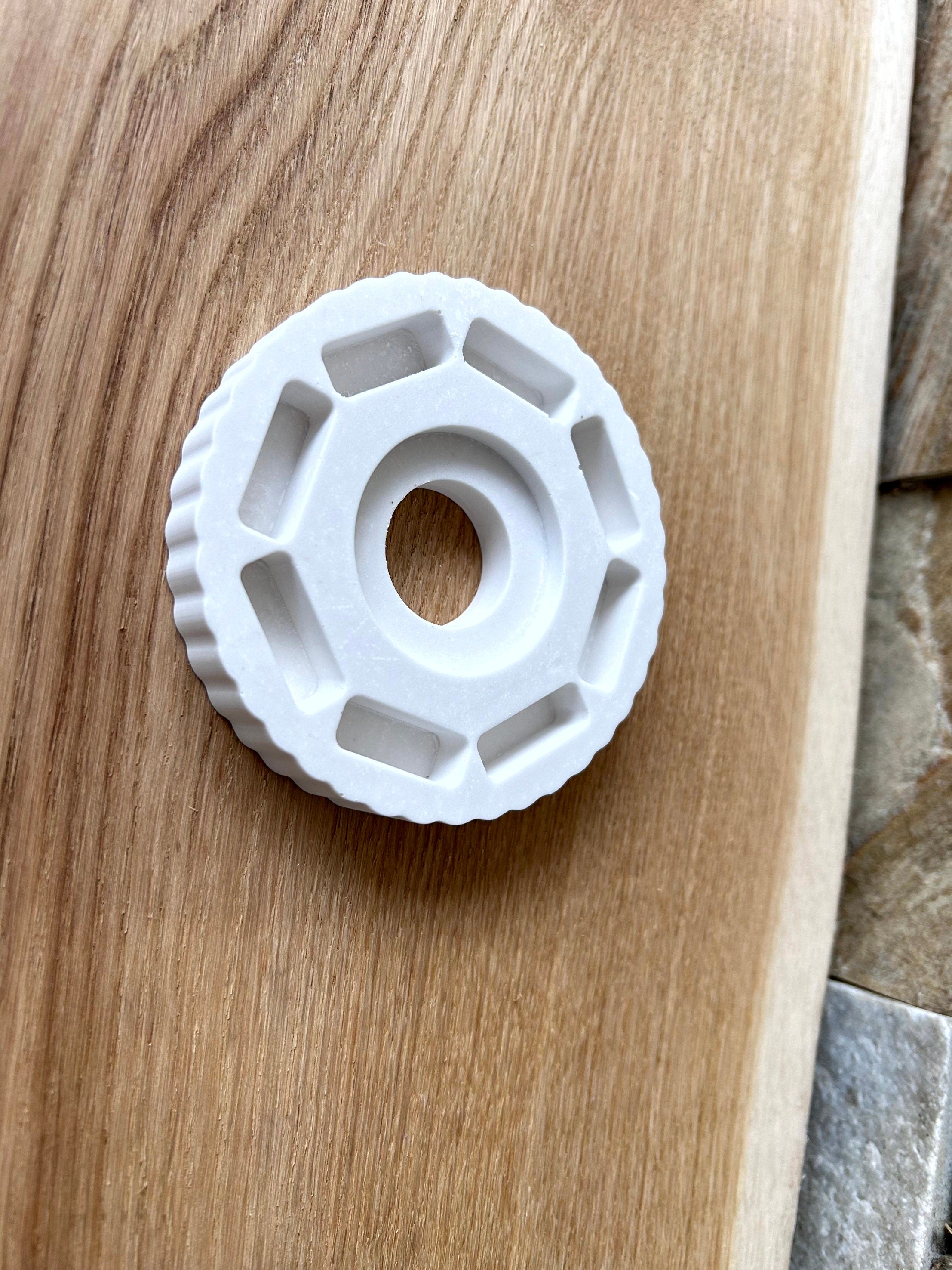 Silikon - Gießform - Windlicht mit Rillen - Klötzchen Lichthäuser - Lichthausklötzchen - Klötzchen - Windlicht -