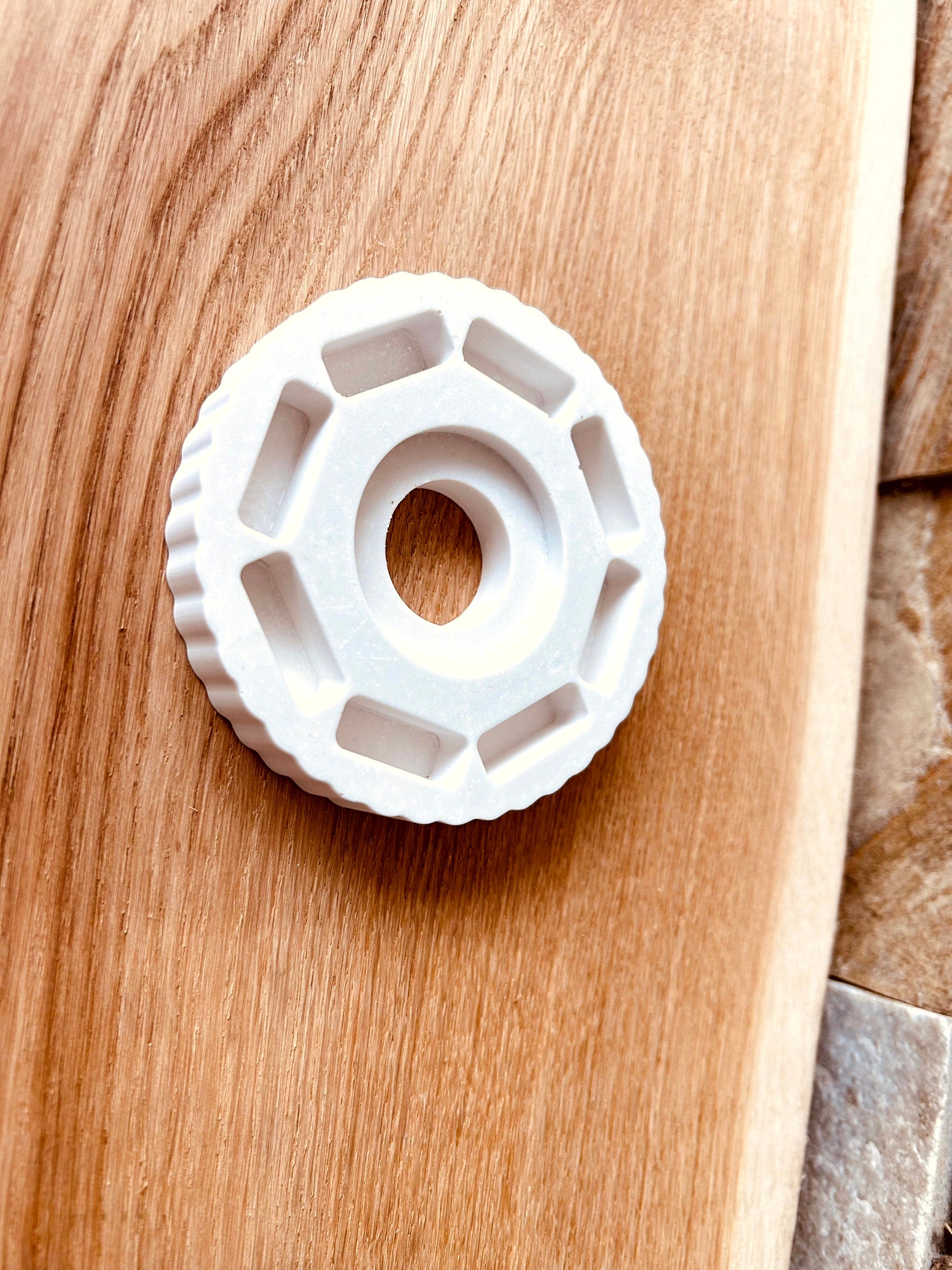 Silikon - Gießform - Windlicht mit Rillen - Klötzchen Lichthäuser - Lichthausklötzchen - Klötzchen - Windlicht -