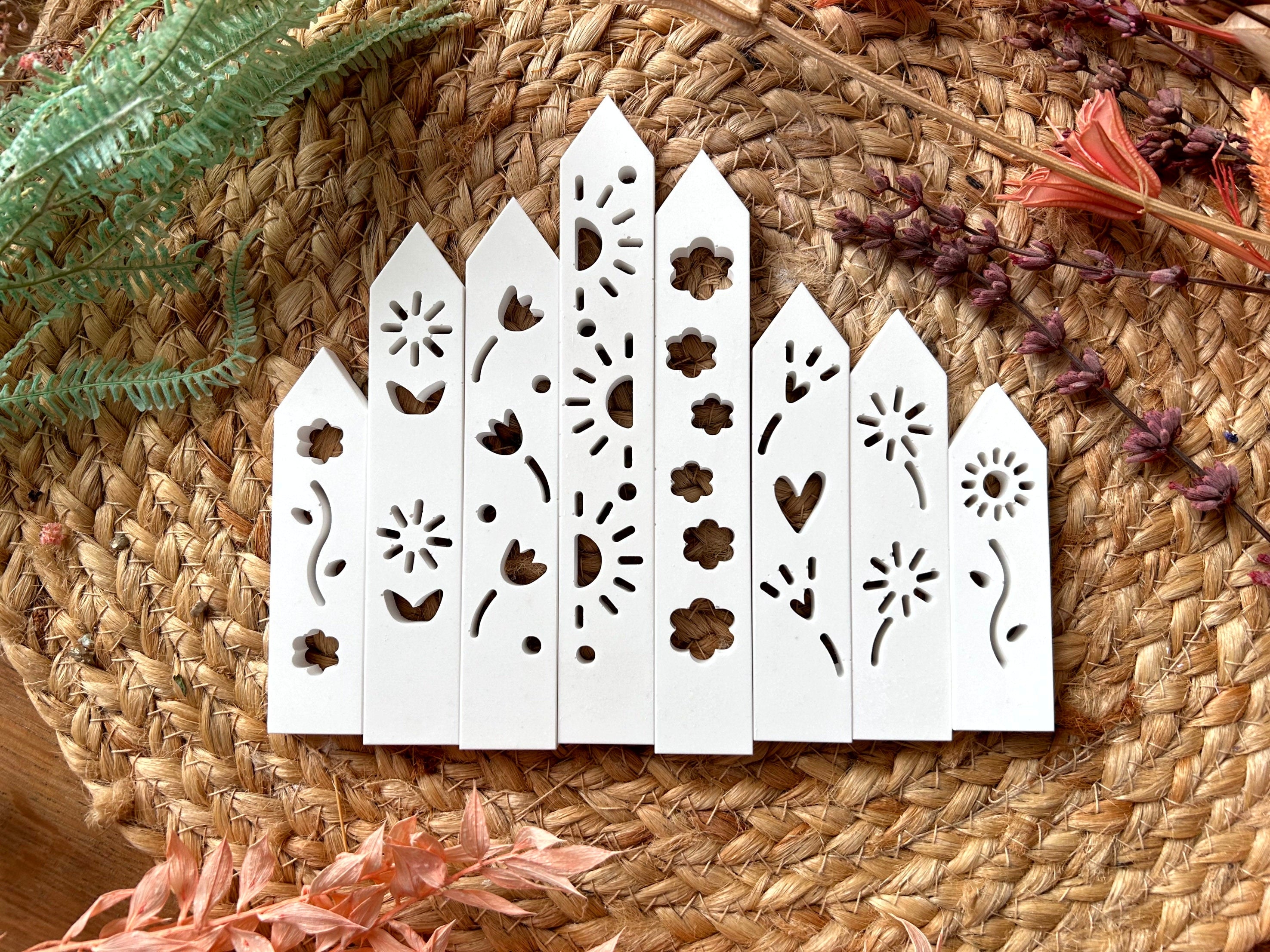 Silikon - Gießform -Klötzchenmatte Floral - Klötzchen Lichthäuser - Lichthausklötzchen - Klötzchen - Windlicht - Sommerwindlicht -