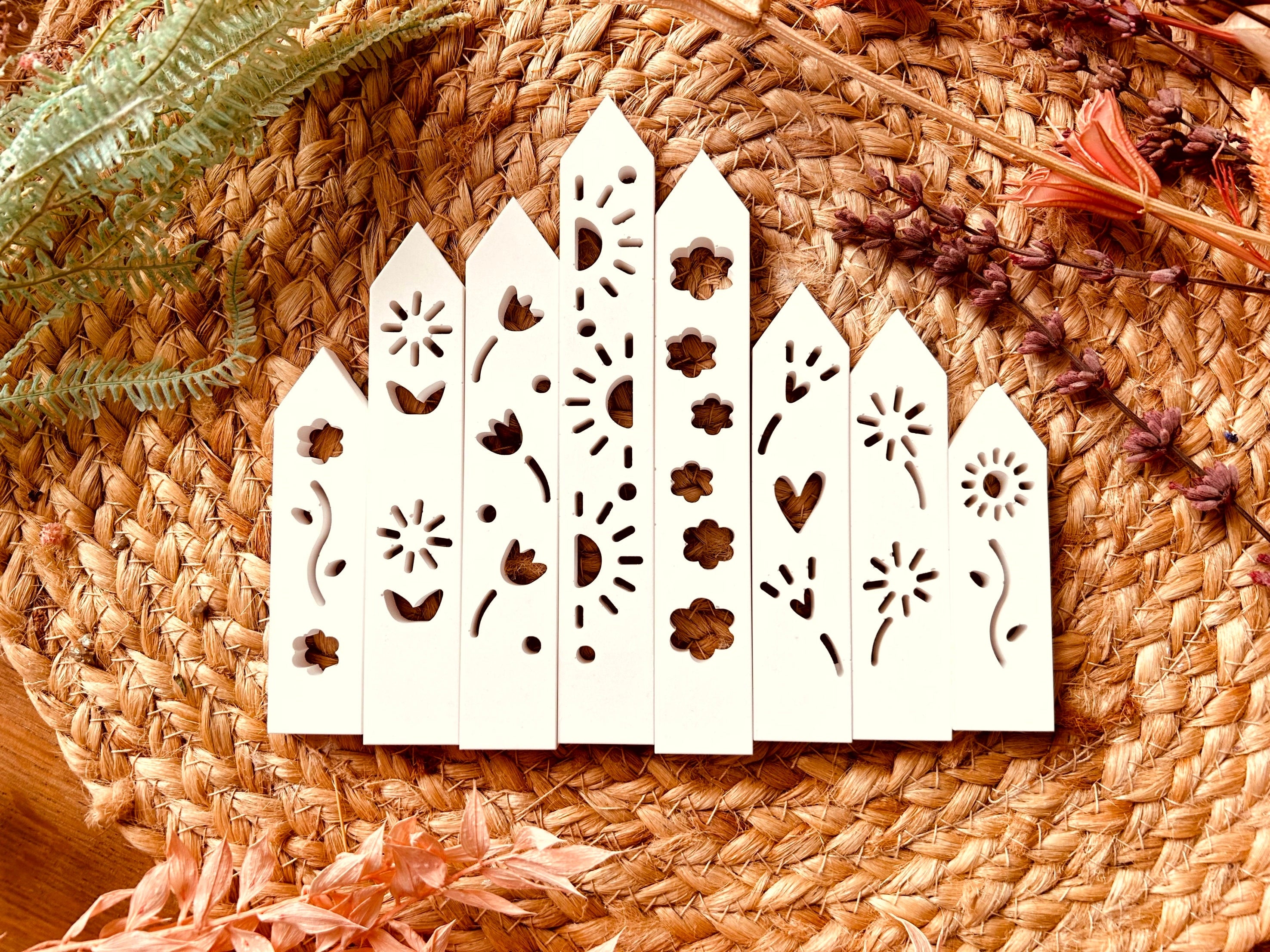 Silikon - Gießform -Klötzchenmatte Floral - Klötzchen Lichthäuser - Lichthausklötzchen - Klötzchen - Windlicht - Sommerwindlicht -