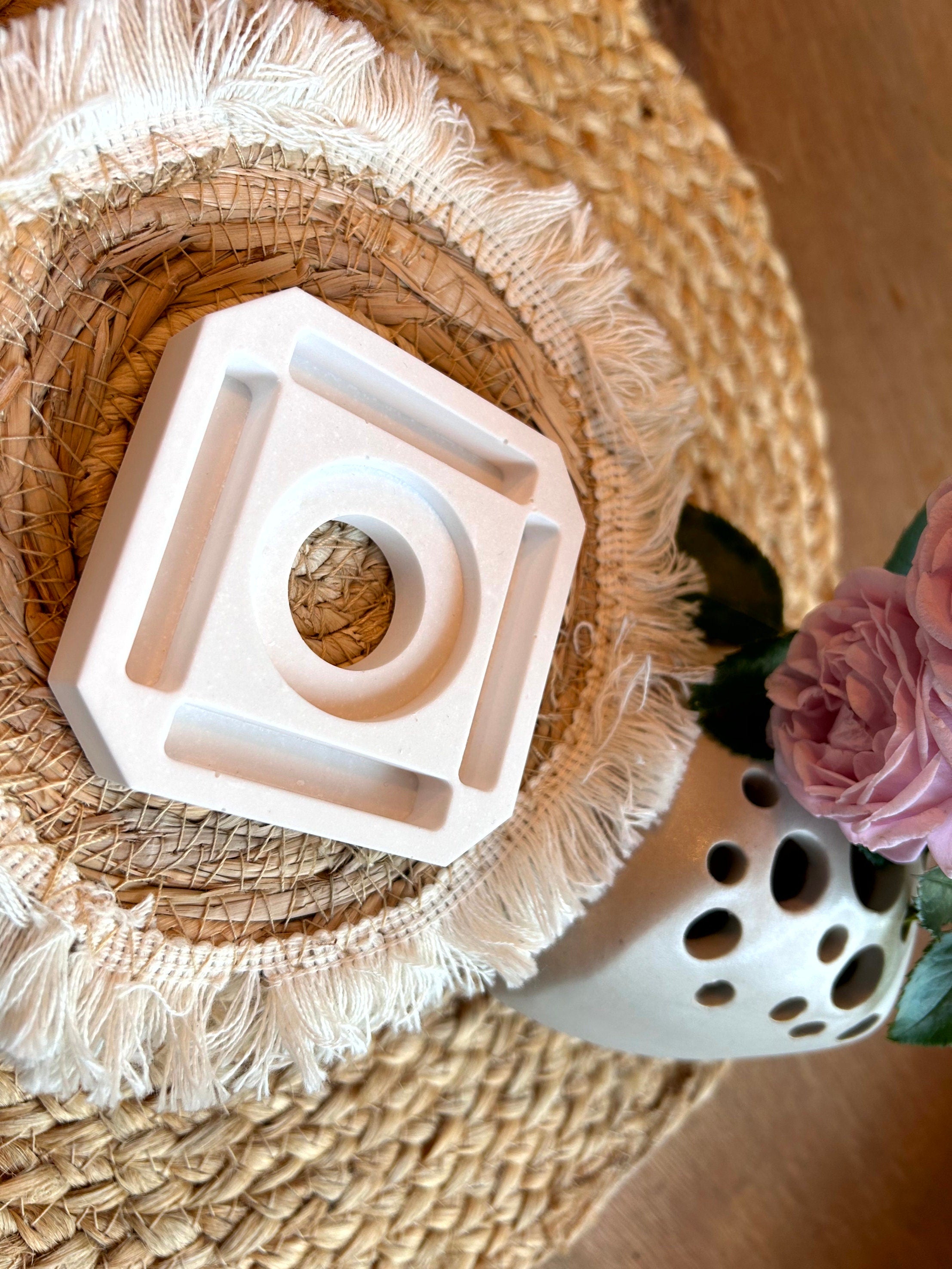 Silikon - Gießform - Windlicht Quadratisch - Klötzchen Lichthäuser - Lichthausklötzchen - Klötzchen - Windlicht -