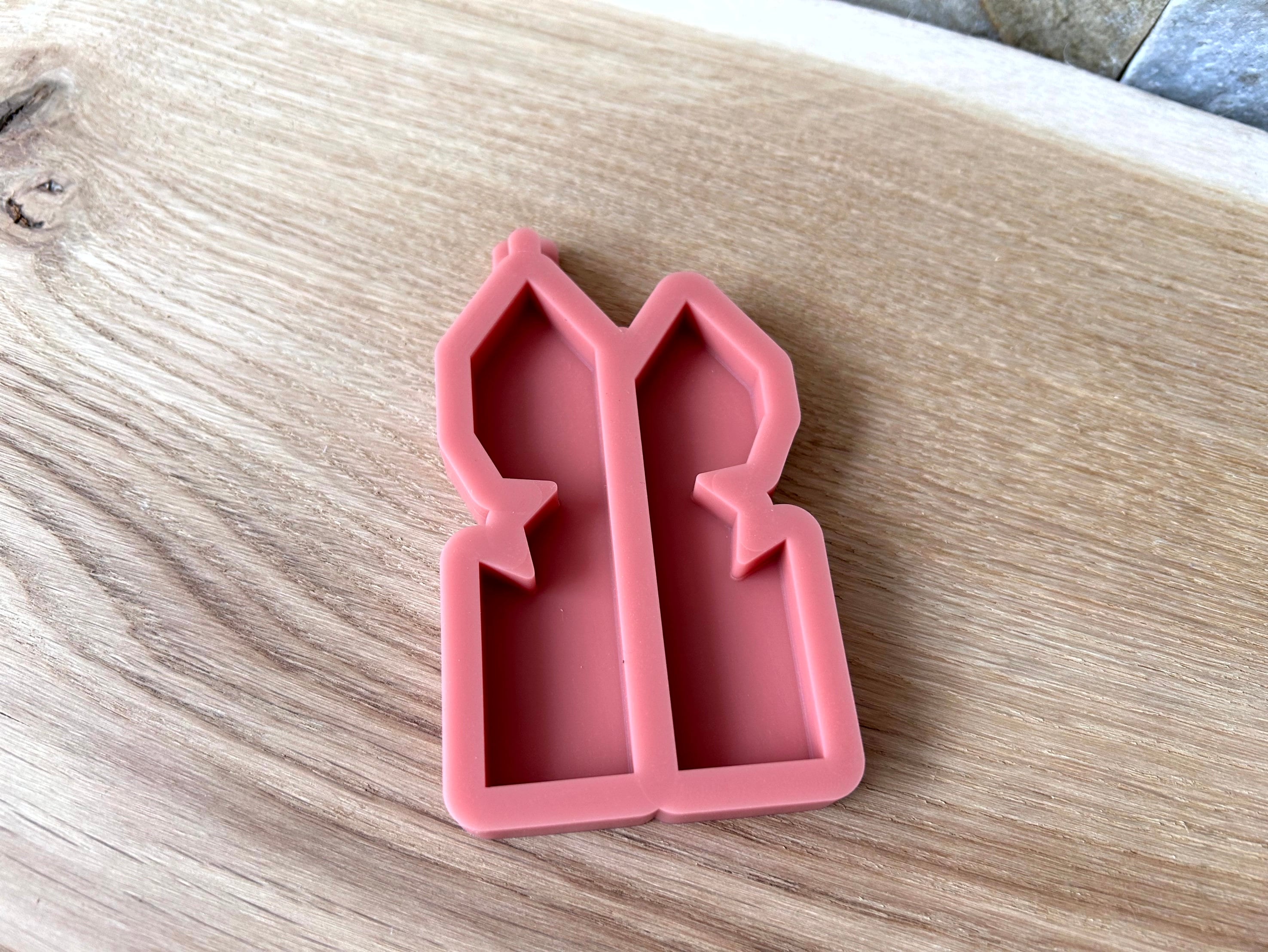 Silikon - Gießform -2Klötzchen mit Stern - Klötzchen Lichthäuser - Lichthausklötzchen - Klötzchen - Windlicht -