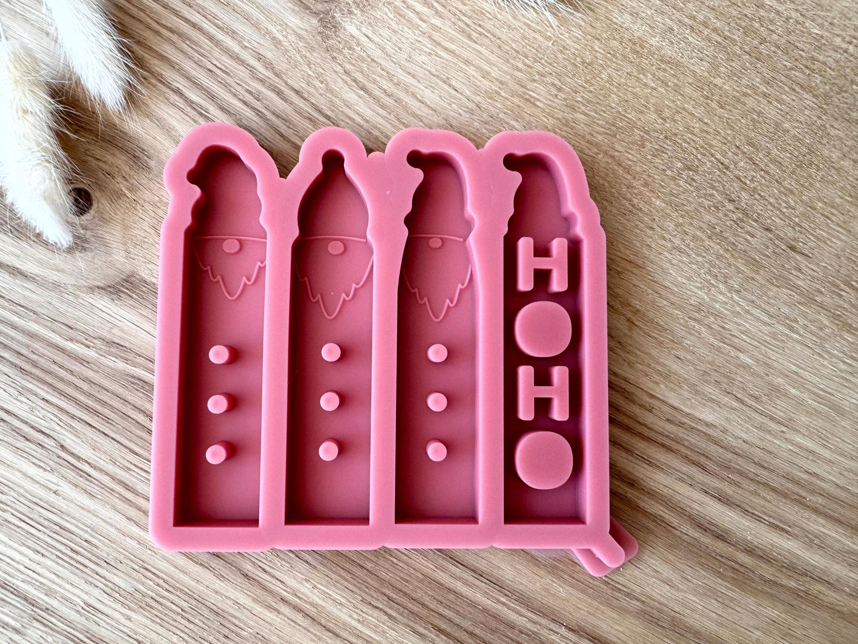 Silikon - Gießform -Klötzchen Weihnachtsmänner - Klötzchen Lichthäuser - Lichthausklötzchen - Klötzchen - Windlicht - Weihnachtswindlicht -