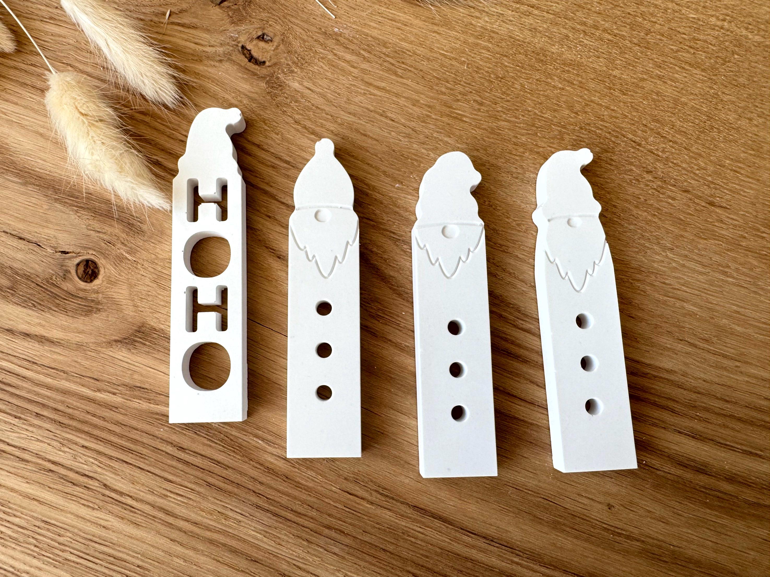 Silikon - Gießform -Klötzchen Weihnachtsmänner - Klötzchen Lichthäuser - Lichthausklötzchen - Klötzchen - Windlicht - Weihnachtswindlicht -