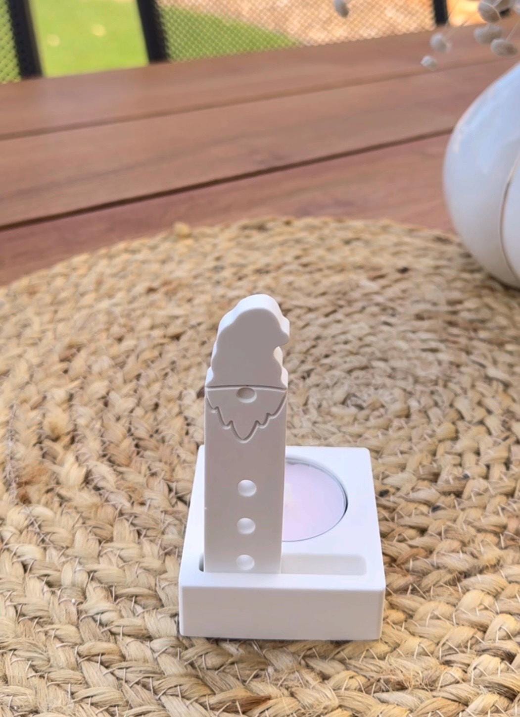 Silikon - Gießform -Teelichthalter mit Platz für 2 Klötzchen - Klötzchen Lichthäuser - Lichthausklötzchen - Klötzchen - Windlicht -