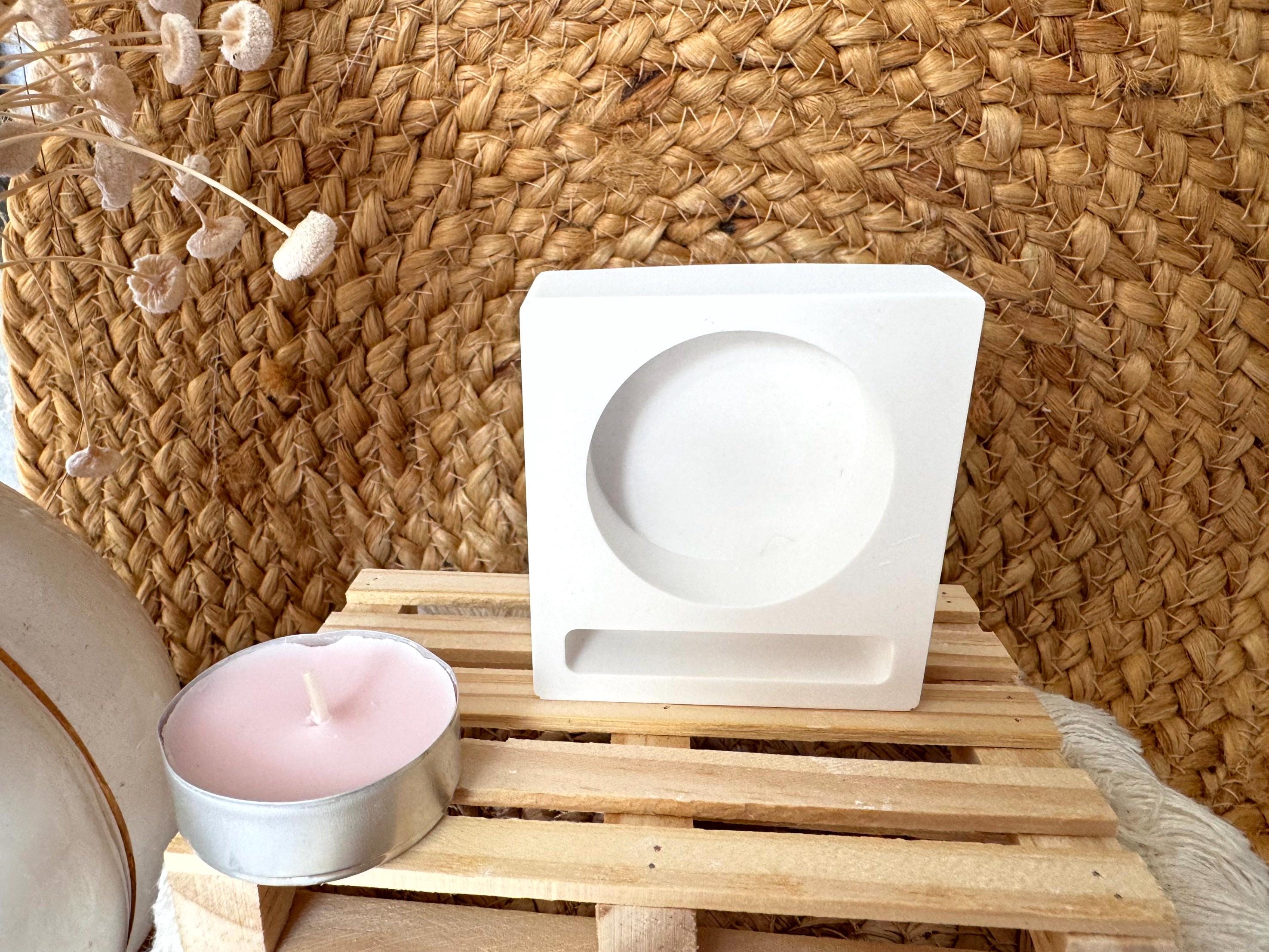 Silikon - Gießform -Teelichthalter mit Platz für 2 Klötzchen - Klötzchen Lichthäuser - Lichthausklötzchen - Klötzchen - Windlicht -