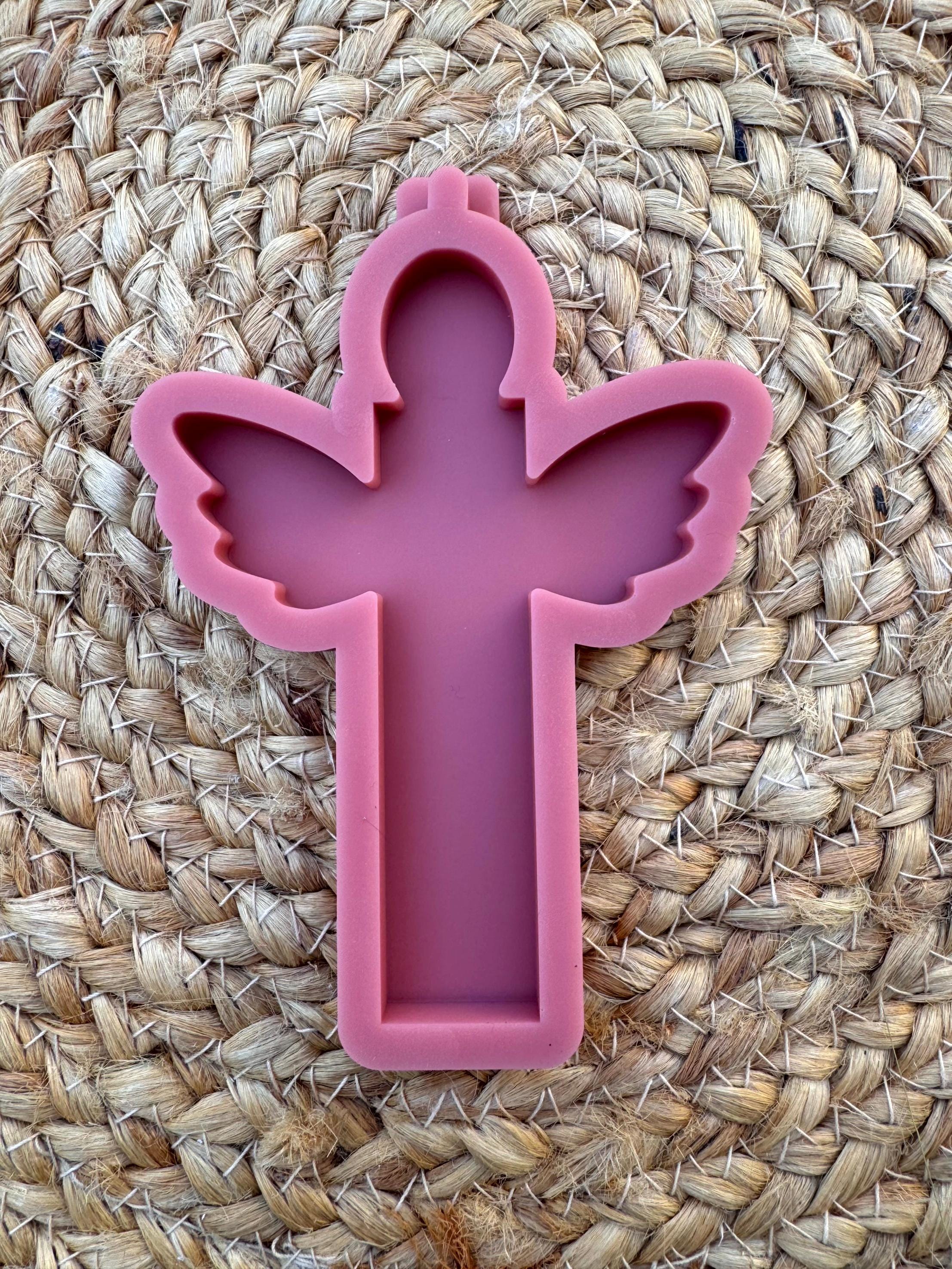 Silikon - Gießform -Klötzchen Engel mit kleinen Flügeln - Klötzchen Lichthäuser - Lichthausklötzchen - Klötzchen - Weihnachtswindlicht -