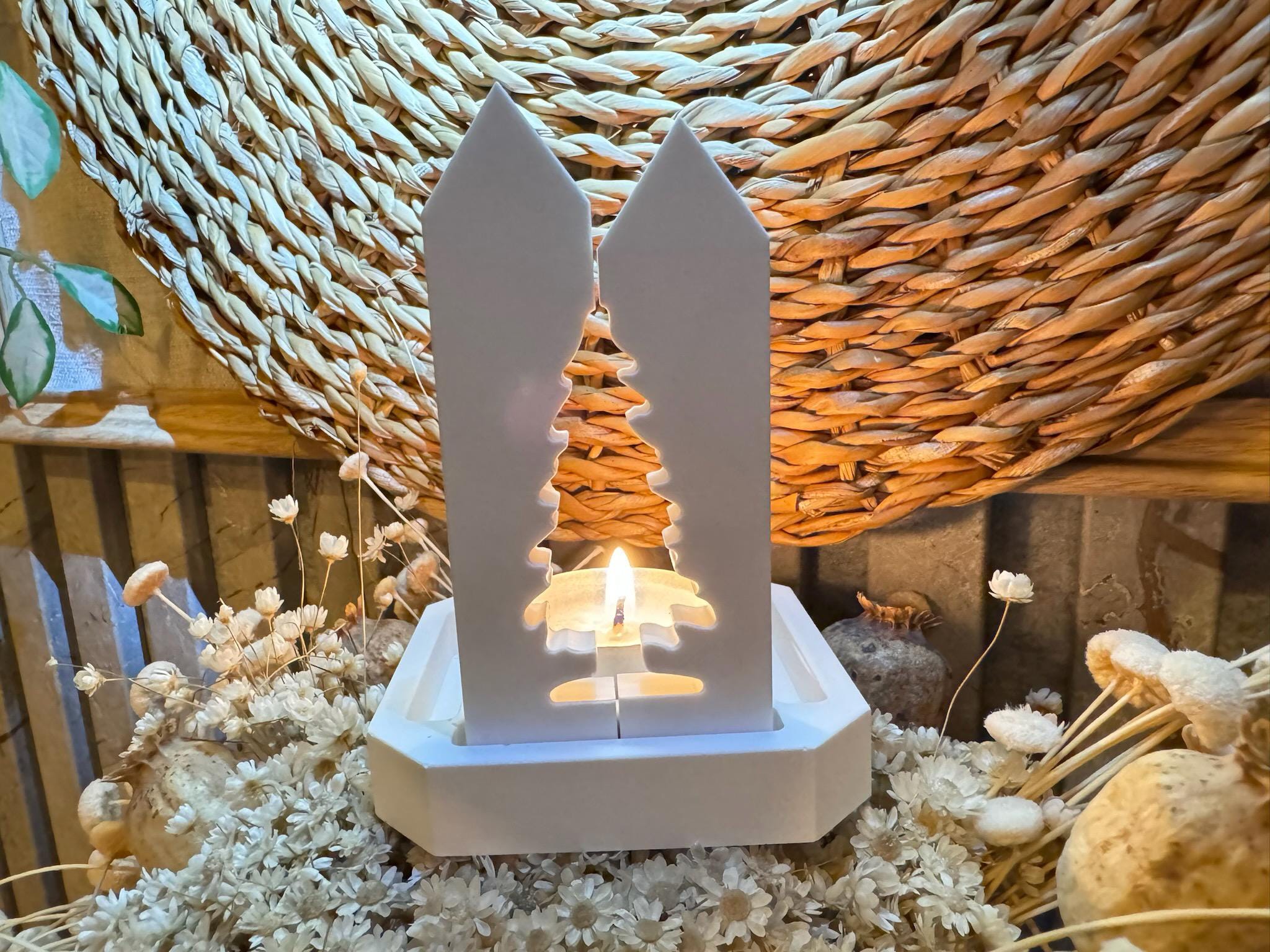 Silikon - Gießform -2 Klötzchen Tannenbaum - Klötzchen Lichthäuser - Lichthausklötzchen - Klötzchen - Windlicht -