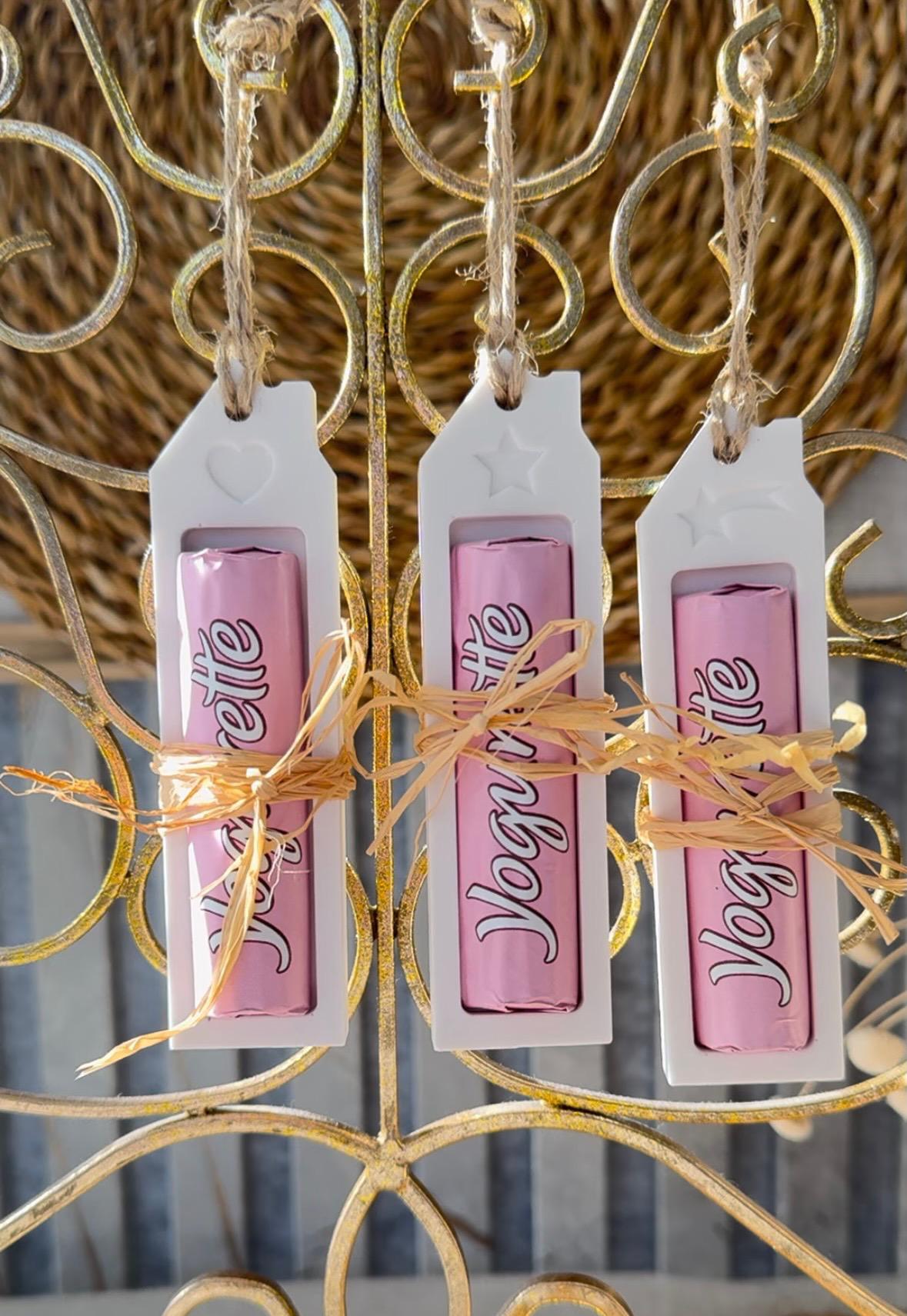 Silikon - Gießform - Häuser als Schokoladenriegelhalter - Aufhänger - verschiedene Muster -