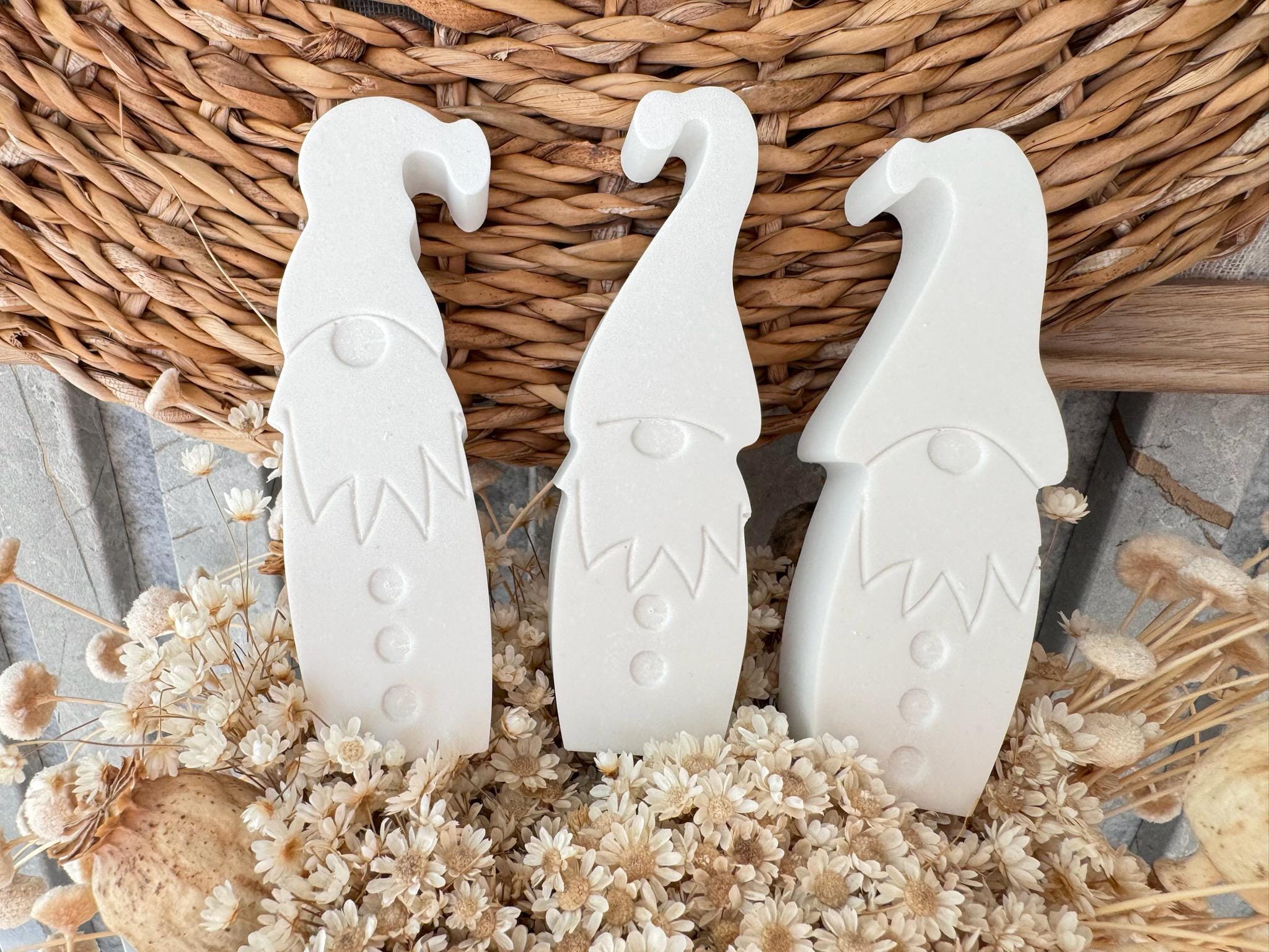 Silikon - Gießform - Wichtel mit Mützen -