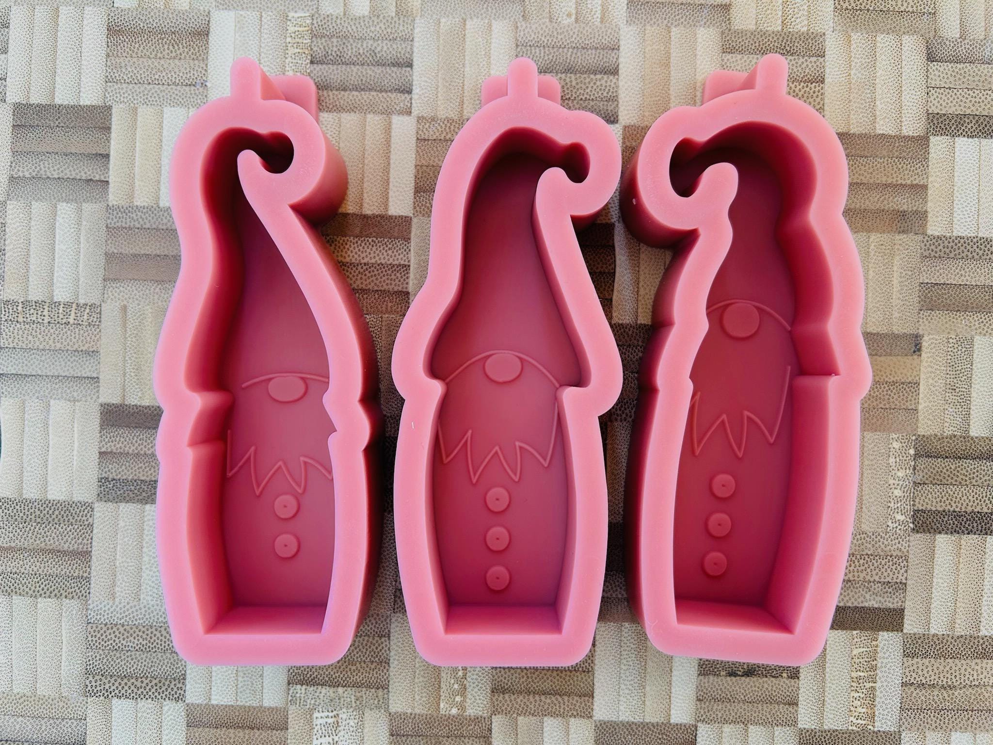 Silikon - Gießform - Wichtel mit Mützen -