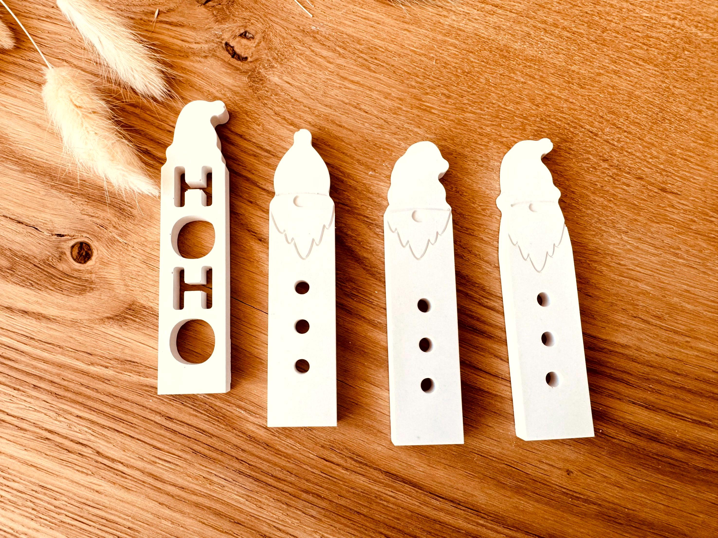 Silikon - Gießform -Klötzchen Weihnachtsmänner - Klötzchen Lichthäuser - Lichthausklötzchen - Klötzchen - Windlicht - Weihnachtswindlicht -