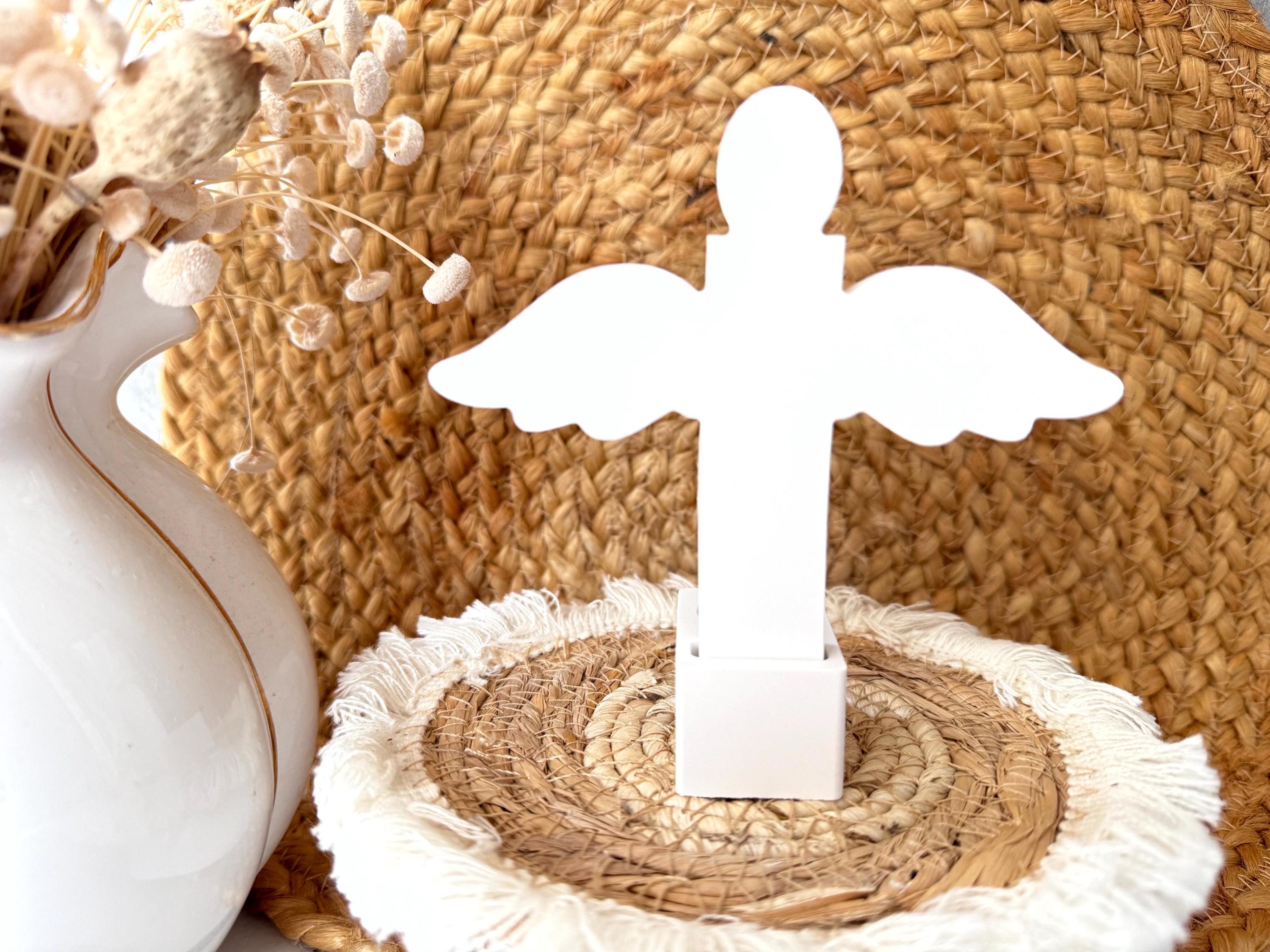 Silikon - Gießform -Klötzchen Engel mit mittleren Flügeln - Klötzchen Lichthäuser - Lichthausklötzchen - Klötzchen - Weihnachtswindlicht -