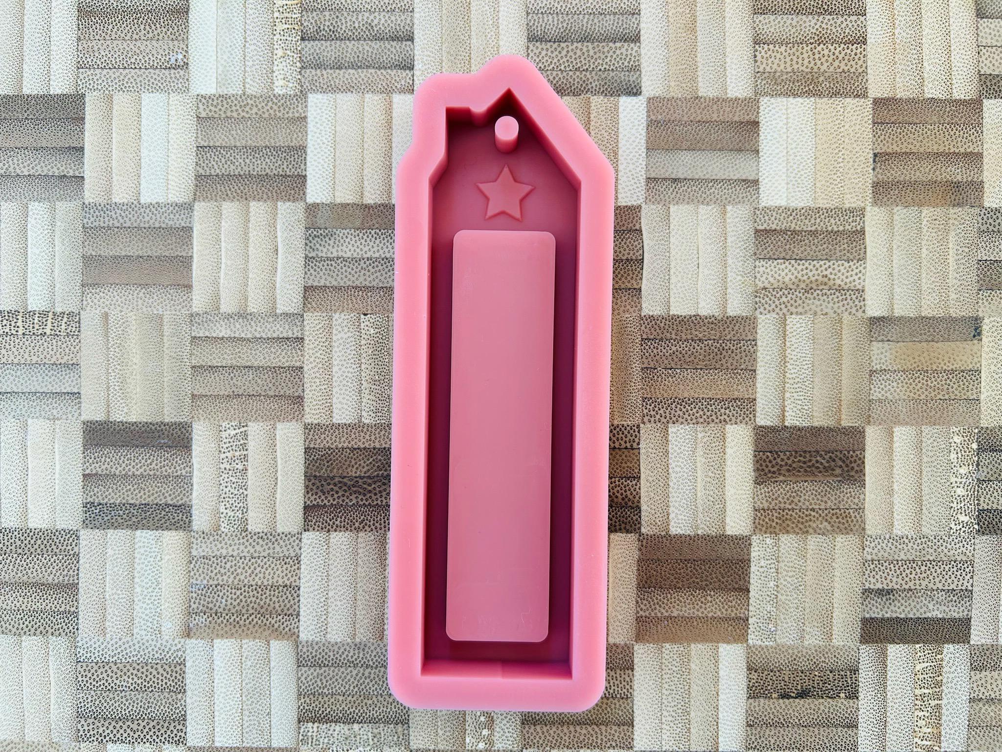 Silikon - Gießform - Häuser als Schokoladenriegelhalter - Aufhänger - verschiedene Muster -