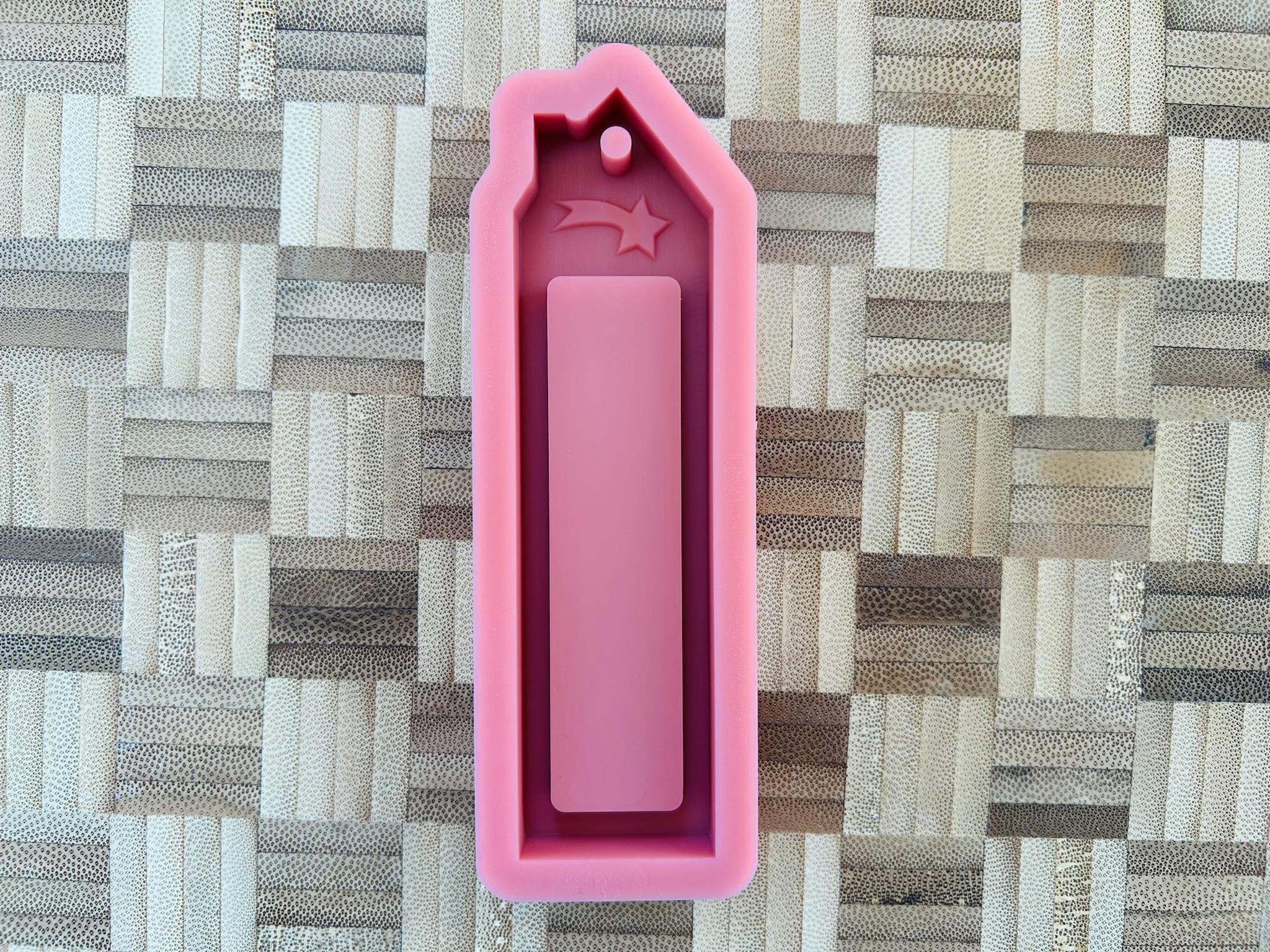 Silikon - Gießform - Häuser als Schokoladenriegelhalter - Aufhänger - verschiedene Muster -