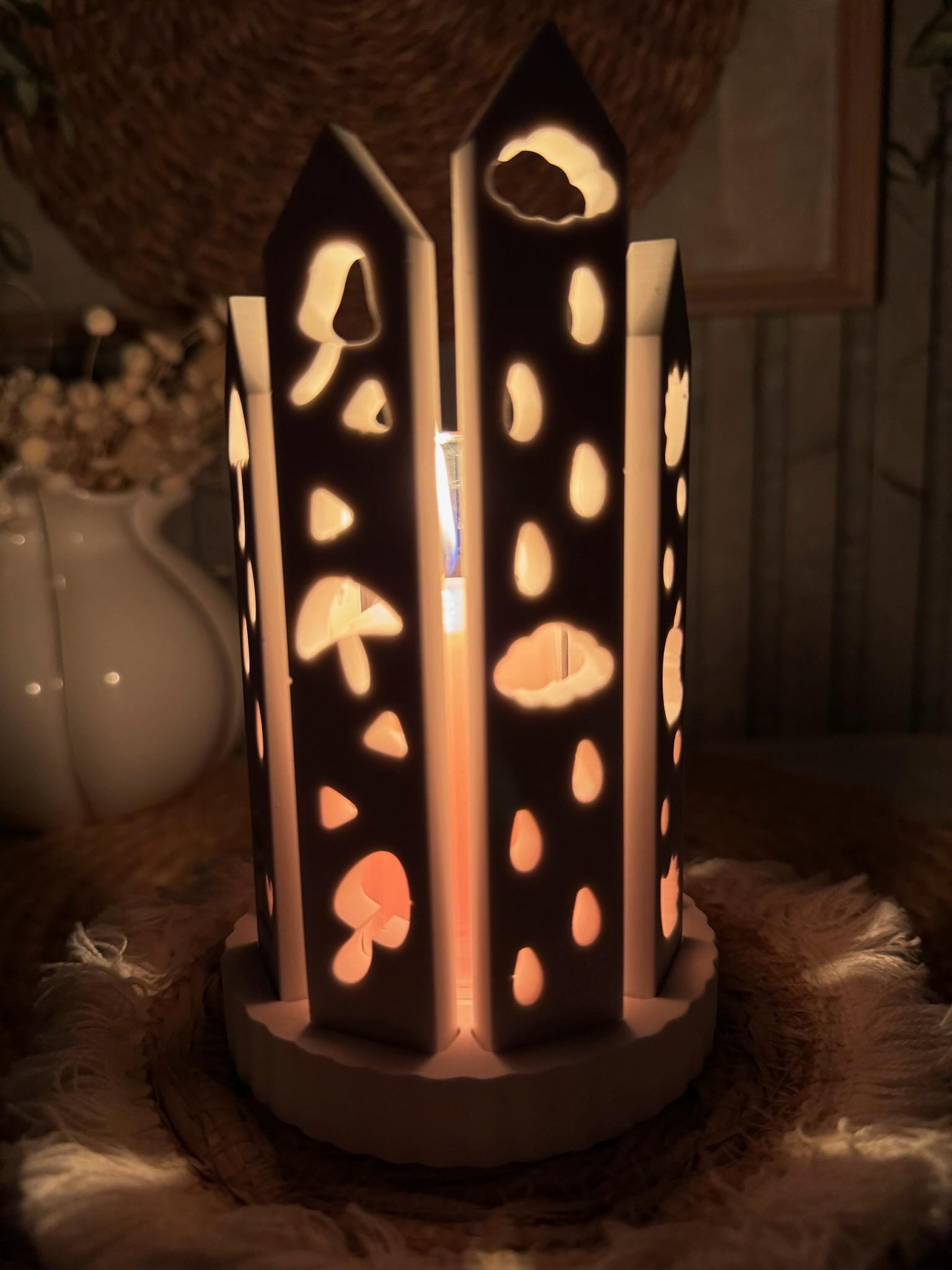 Silikon - Gießform -Klötzchenmatte Herbst - Klötzchen Lichthäuser - Lichthausklötzchen - Klötzchen - Windlicht - Herbstwindlicht -