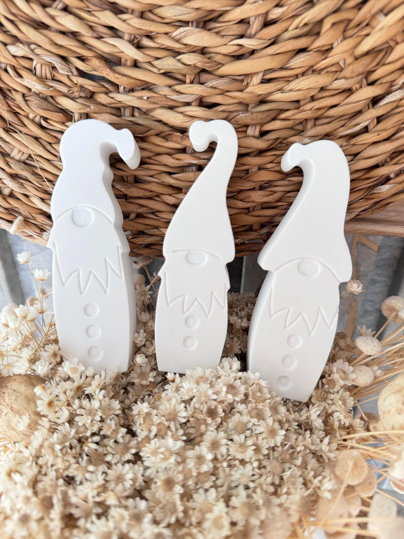 Silikon - Gießform - Wichtel mit Mützen -