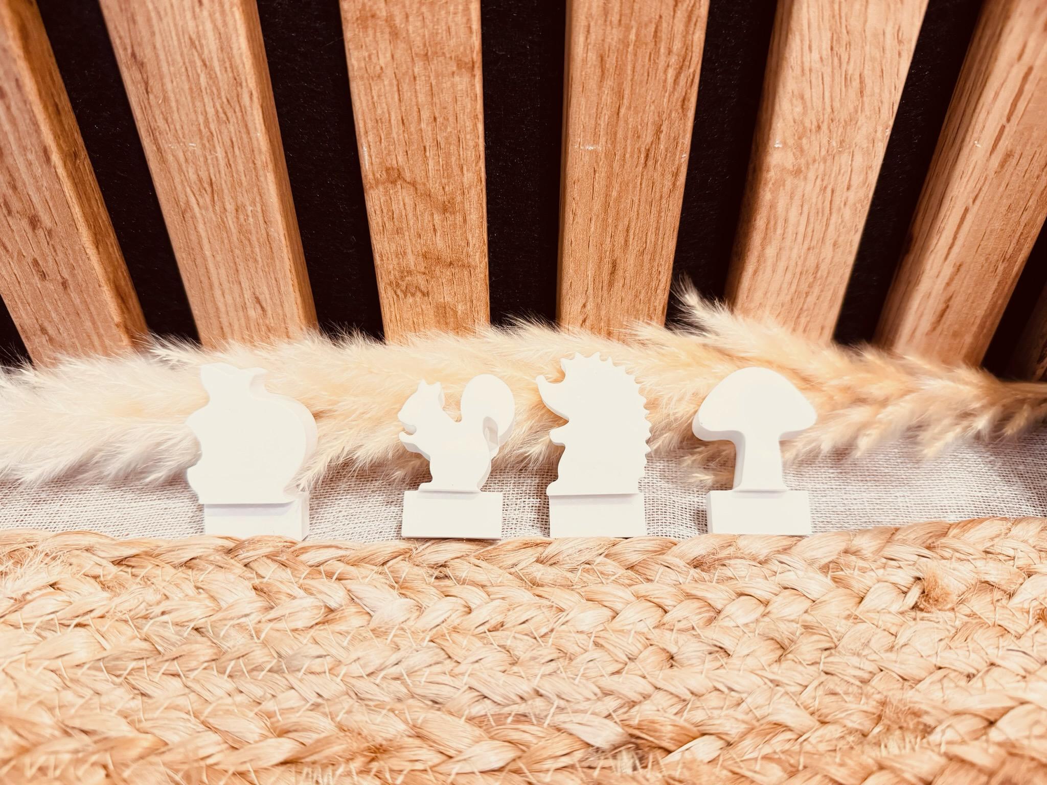 Silikon - Gießform - Klötzchenhäuser Herbstmotive - Klötzchen - Häuserkranz -