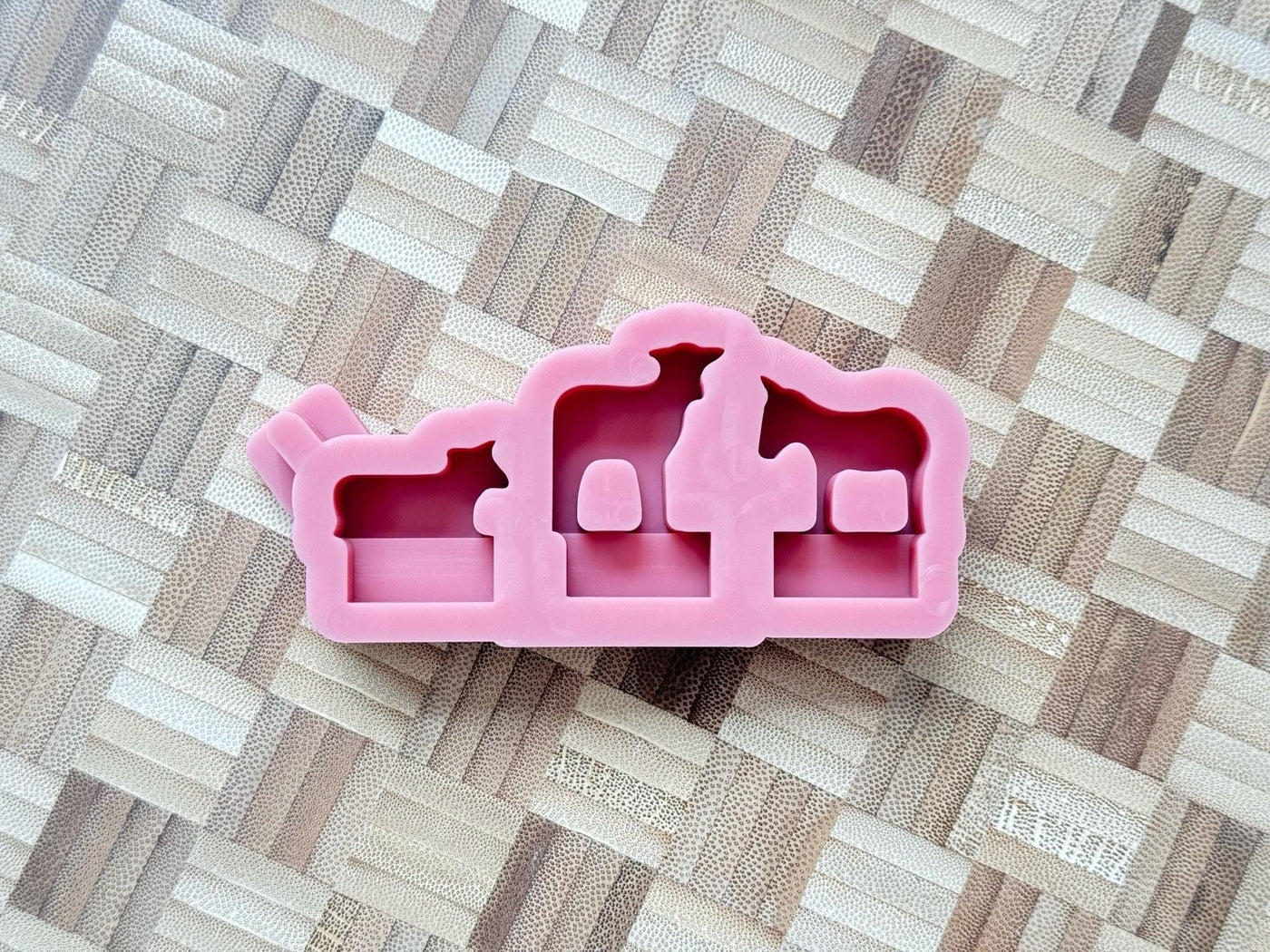 Silikon - Gießform - Krippentiere - Klötzchen - Häuserkranz -