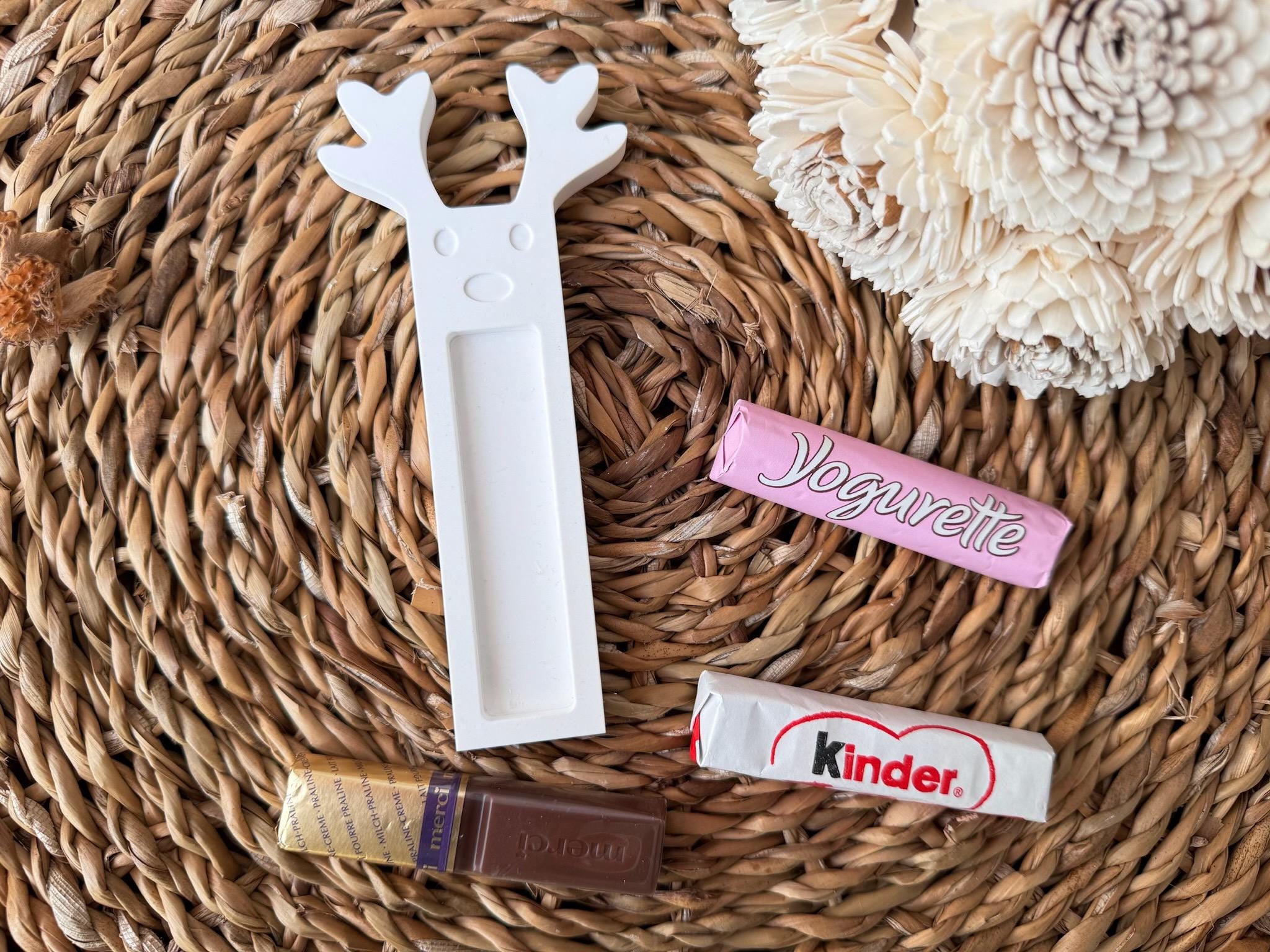 Silikon - Gießform - Elch als Schokoladenriegelhalter - Schokoladenriegelhalter -