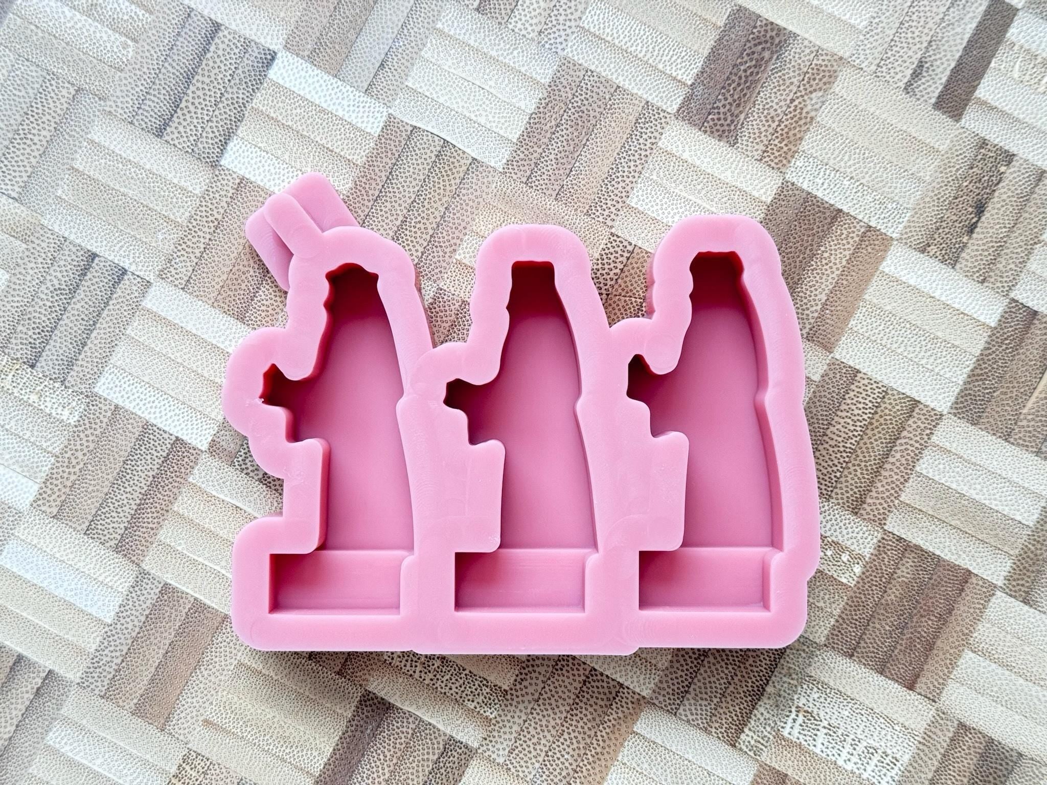 Silikon - Gießform - 3 Könige - Klötzchen - Häuserkranz -
