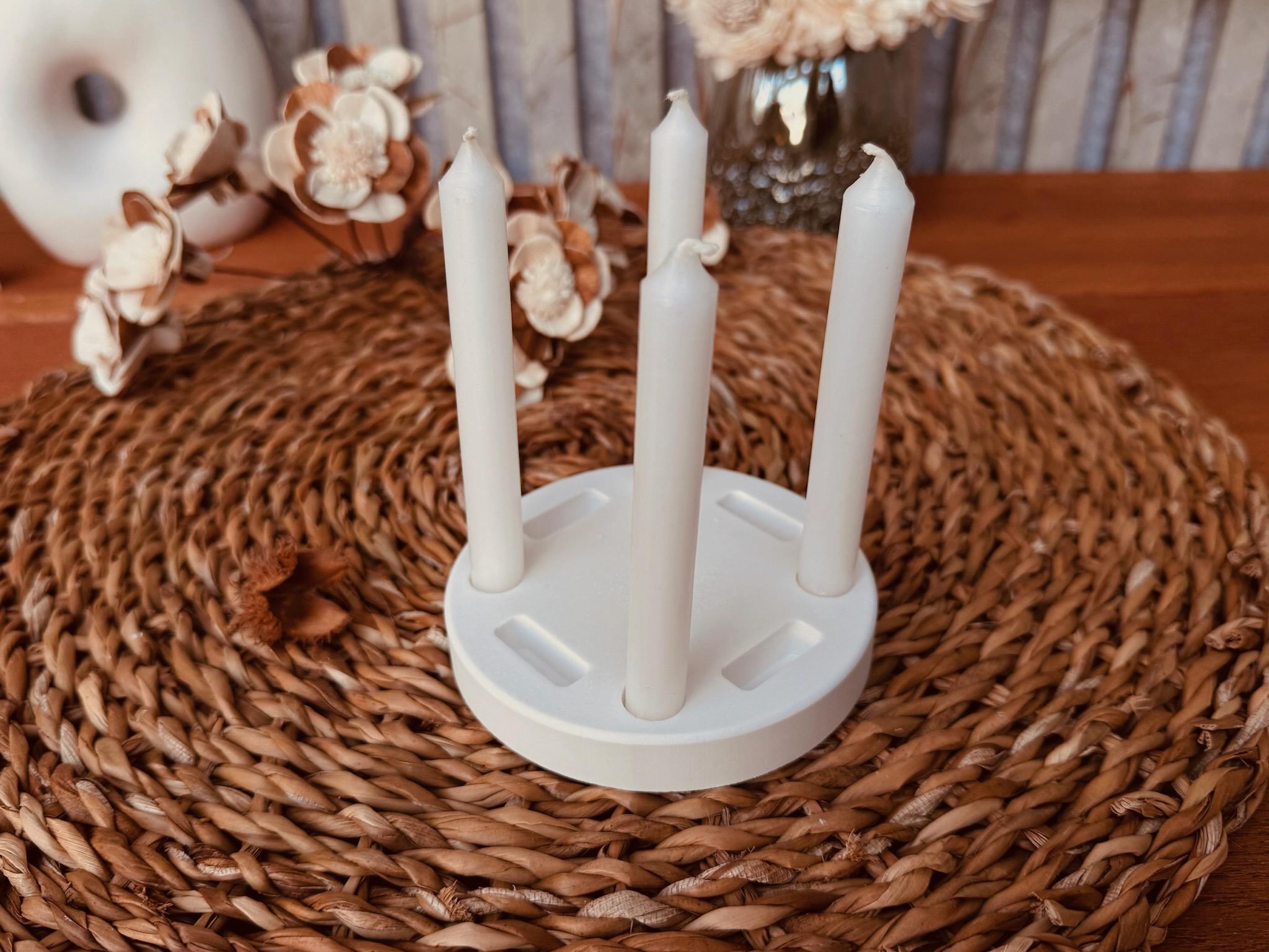 Silikon - Gießform - Adventskranz klein - Klötzchenhäuser Grundplatte - Klötzchen - Häuserkranz - Weihnachten -