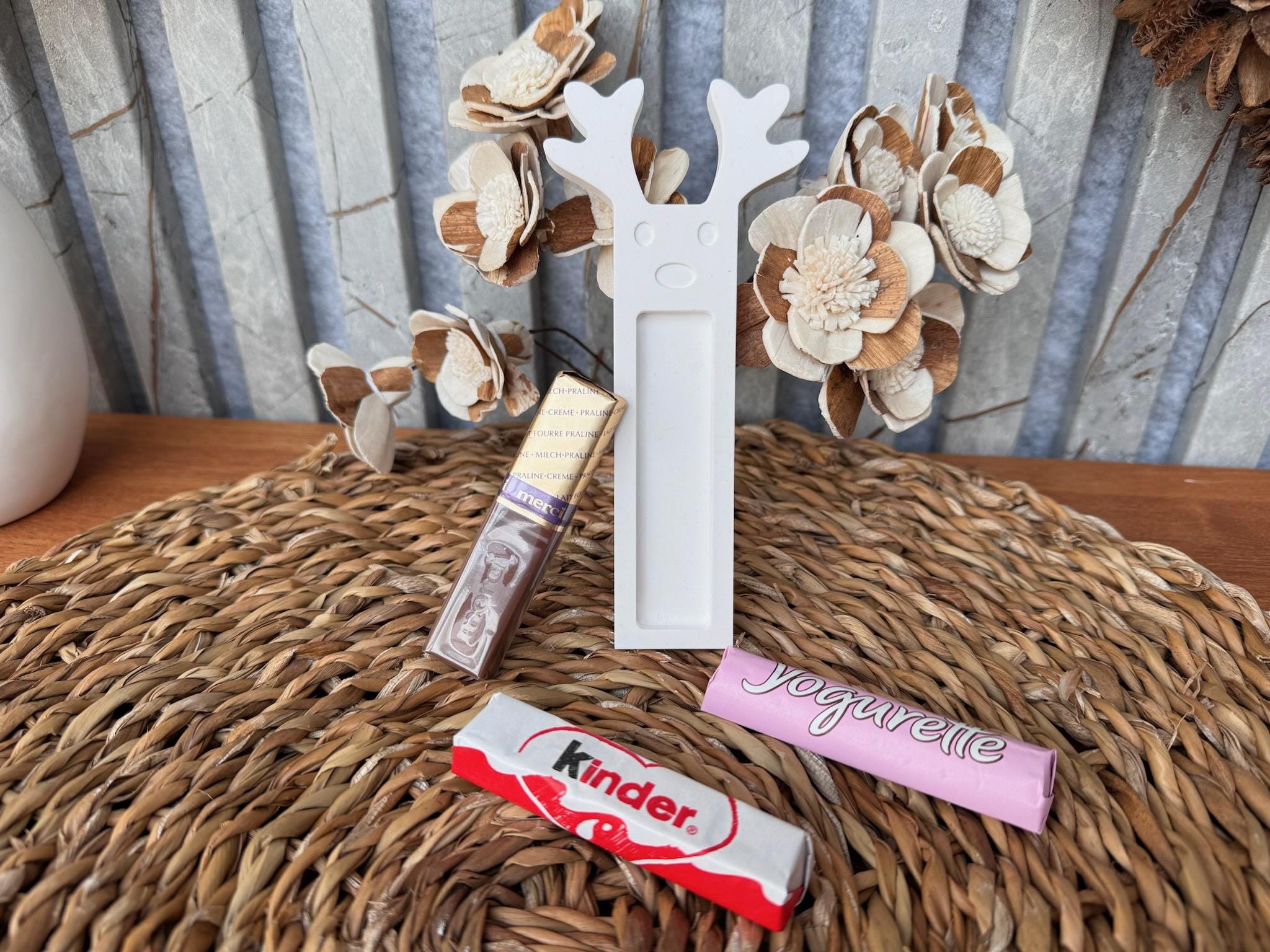 Silikon - Gießform - Elch als Schokoladenriegelhalter - Schokoladenriegelhalter -