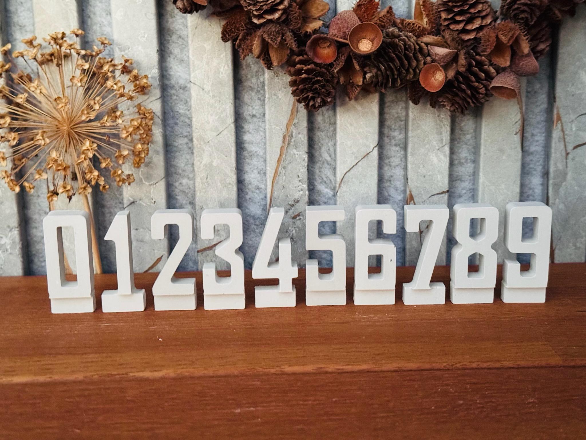 Silikon - Gießform - Zahlen 0-9 - Klötzchen - Häuserkranz -